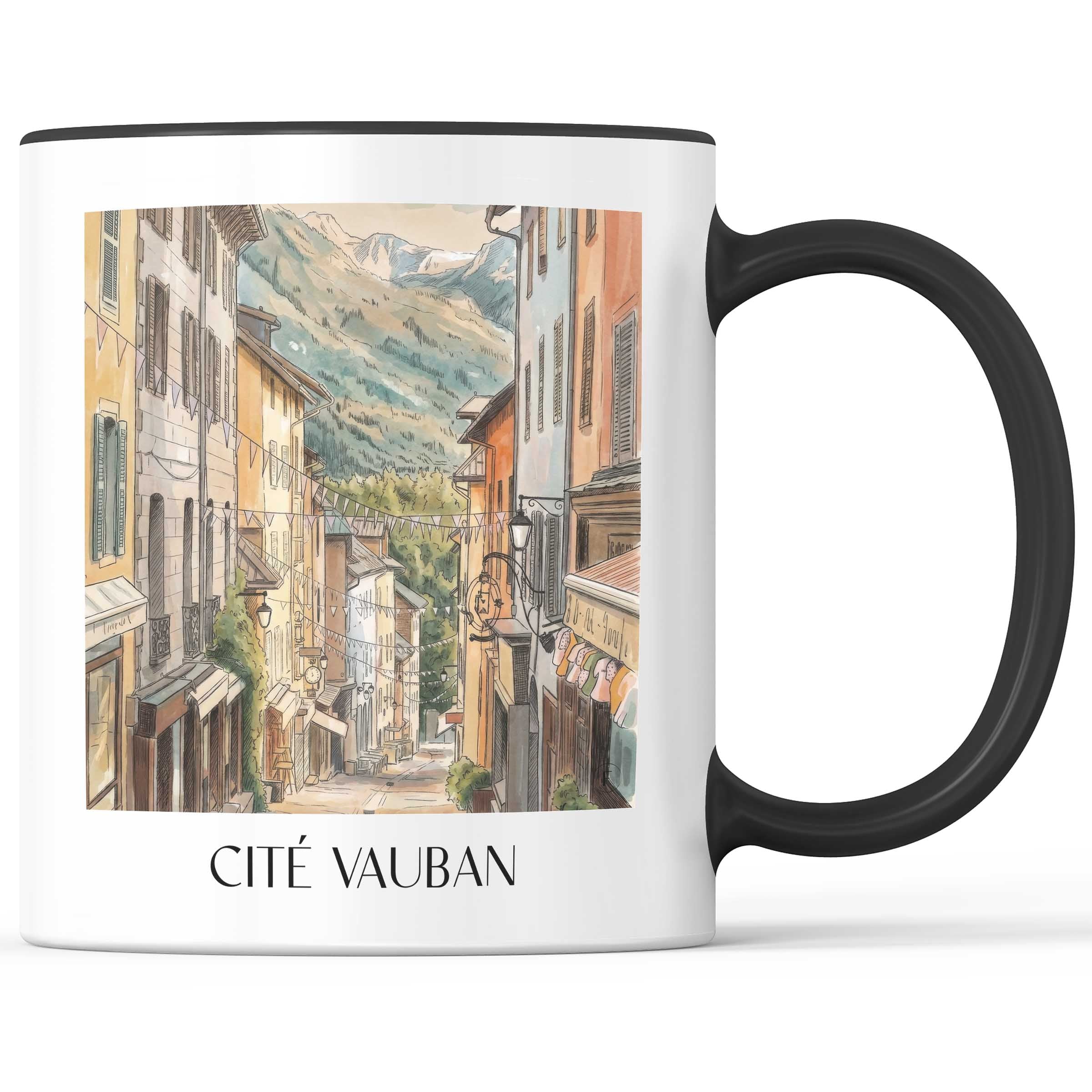 cité-vauban-briançon-frankreich-kaffeebecher-aquarell