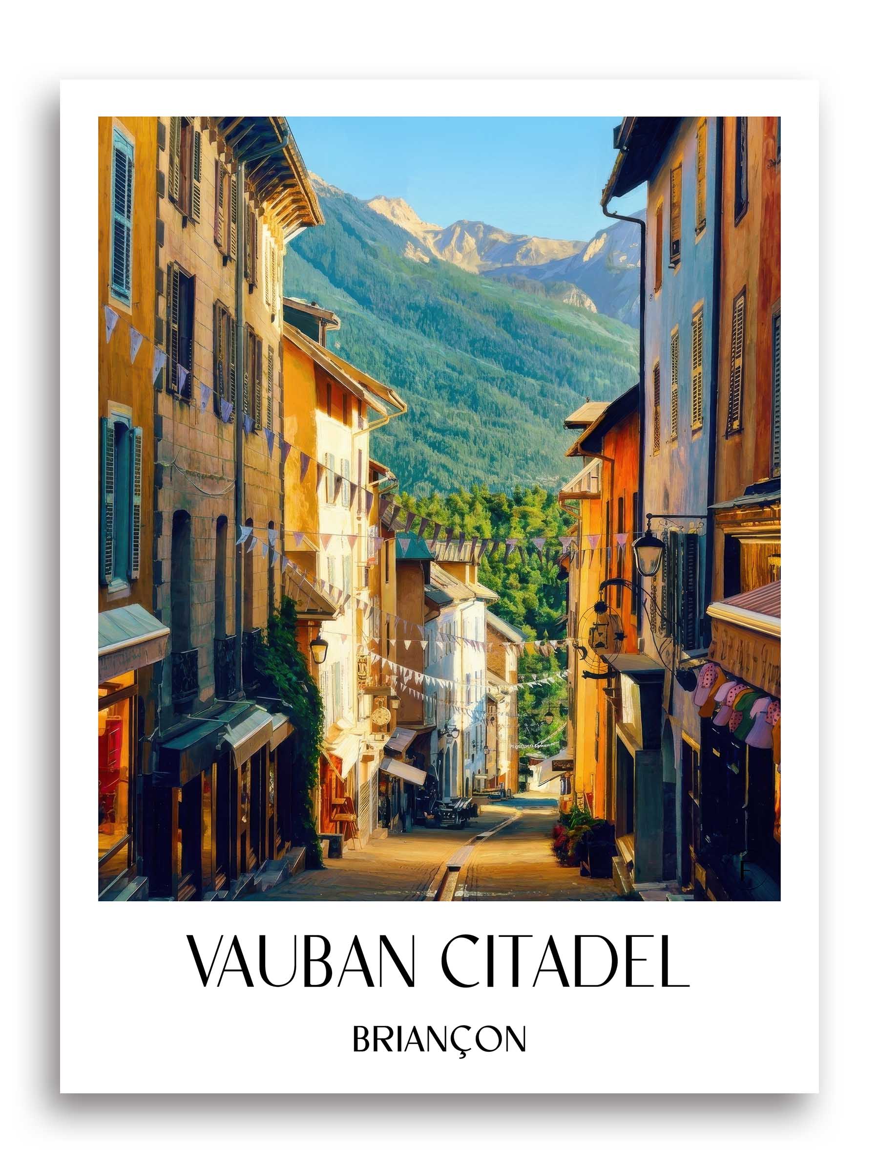 Cité Vauban Poster - Briançon - Frankreich Kunstdruck - Ölgemälde von A4 bis A1 - favplace