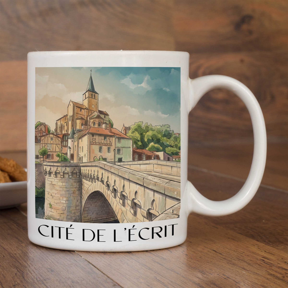 cité-de-l'écrit-montmorillon-frankreich-kaffeebecher-aquarell