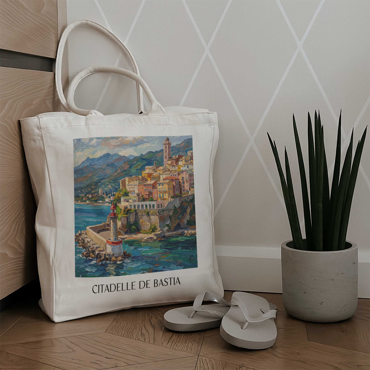 citadelle-de-bastia-korsika-frankreich-einkaufstasche-oil-painting-oelgemaelde