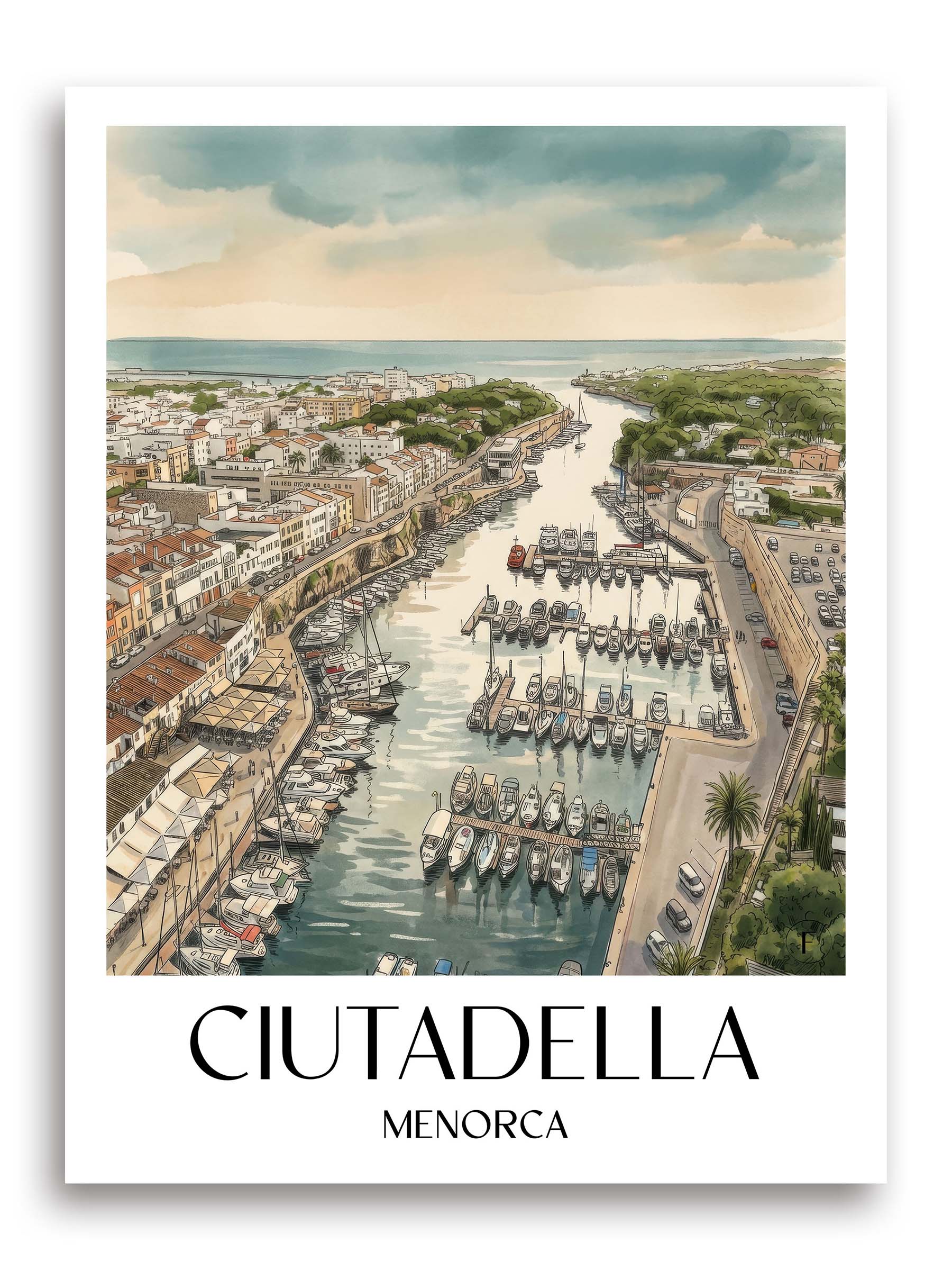 ciutadella-menorca-spanien-poster-aquarell