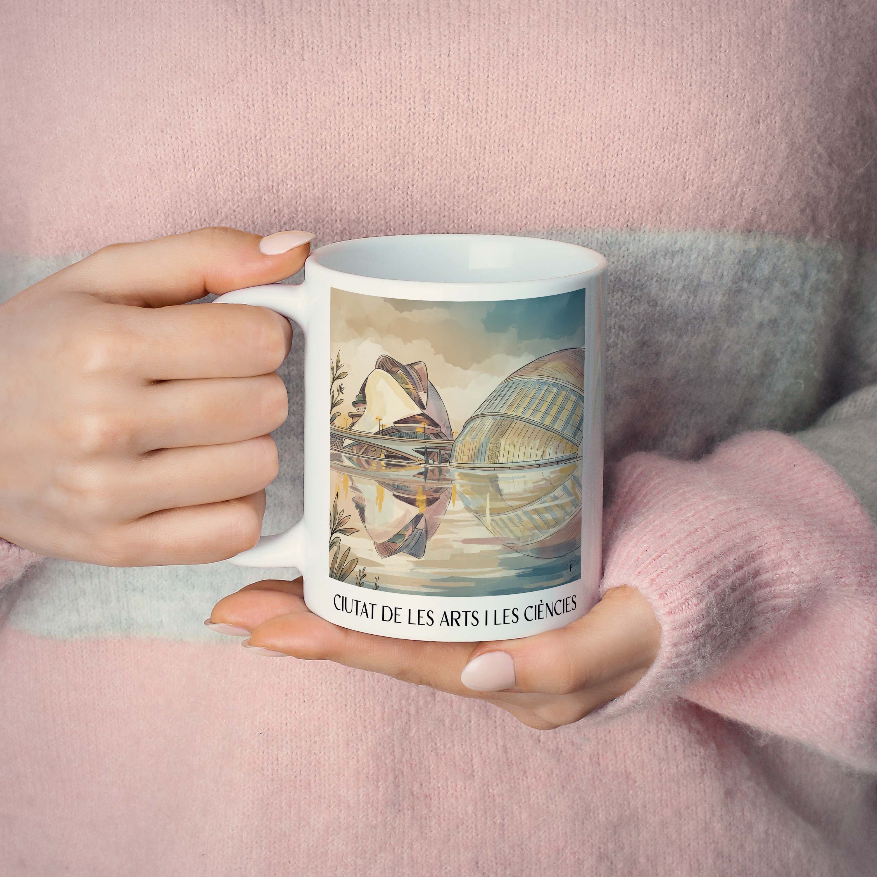 ciutat-de-les-arts-i-les-ciències-valencia-spanien-kaffeebecher-aquarell