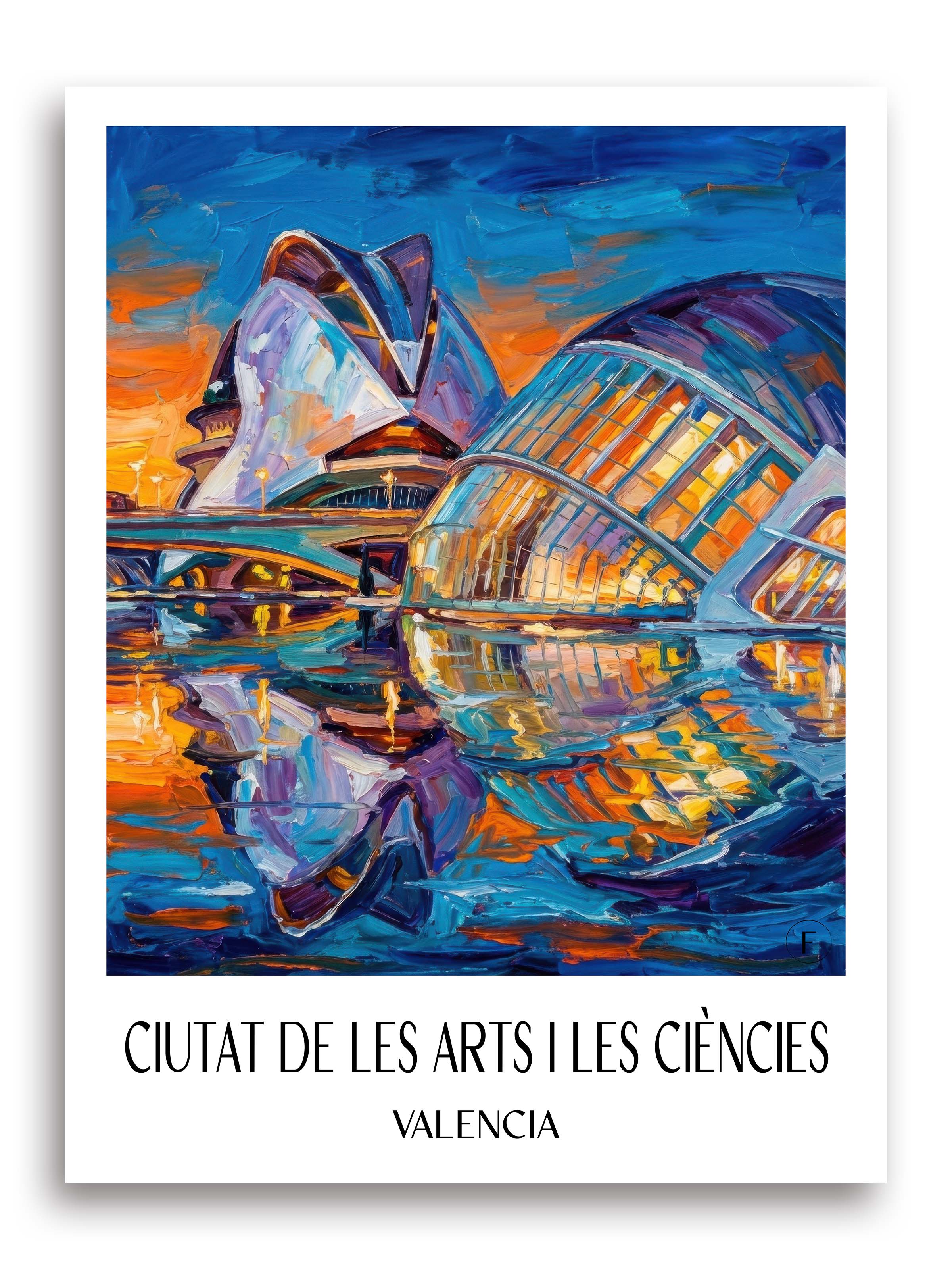 ciutat-de-les-arts-i-les-ciències-valencia-spanien-poster-oil-painting-oelgemaelde