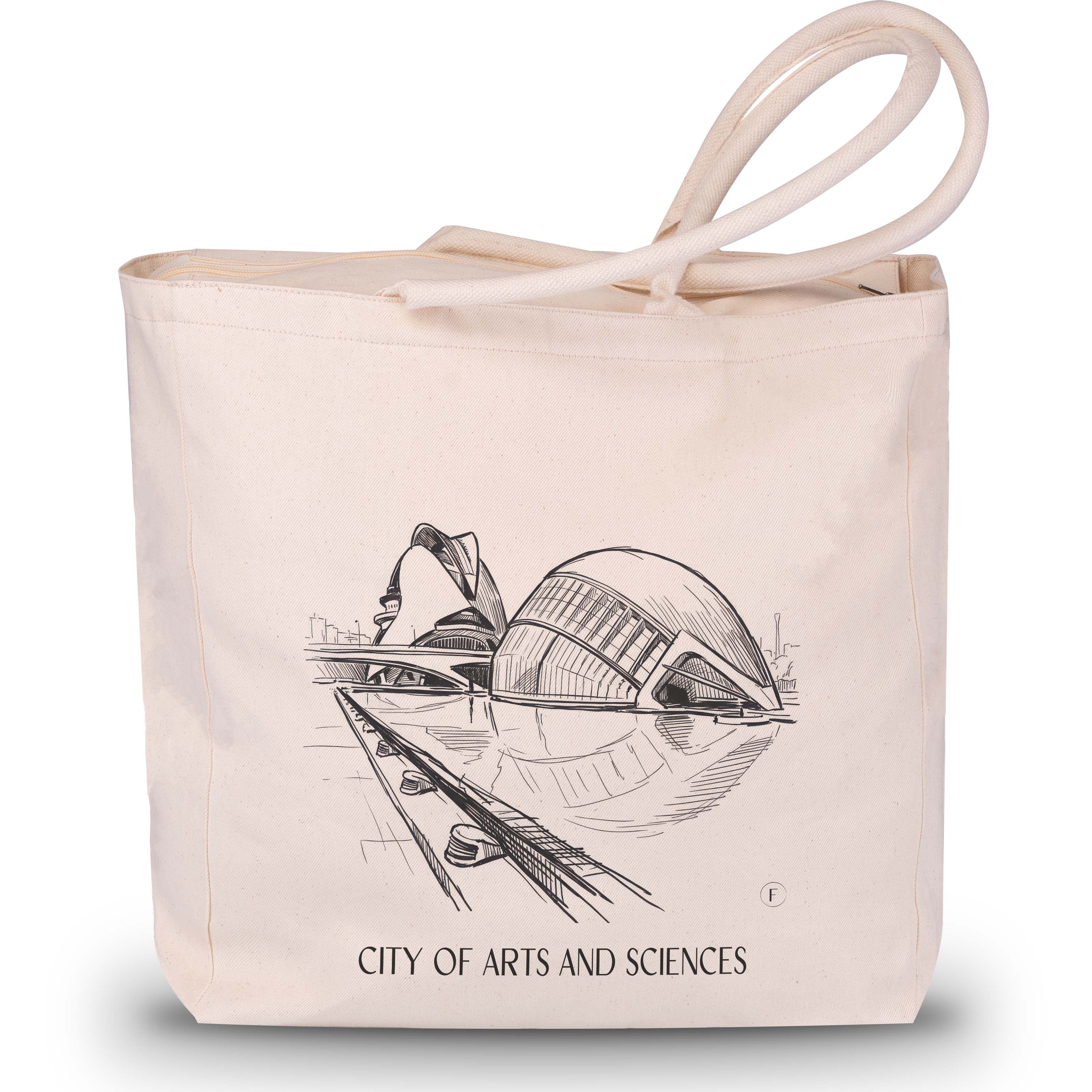 Ciutat de les Arts i les Ciències Shopping Tasche - Valencia - Spanien Tote Bag - Einkaufstasche im Skizze Stil - favplace