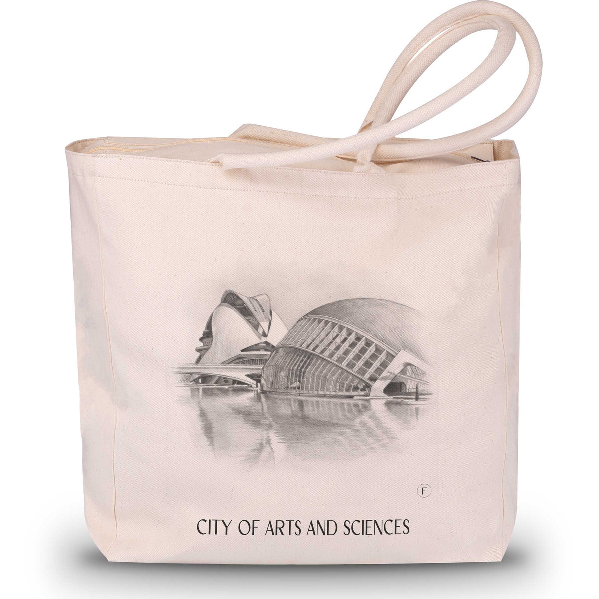 Ciutat de les Arts i les Ciències Shopping Tasche - Valencia - Spanien Tote Bag - Einkaufstasche im Zeichnung Stil - favplace