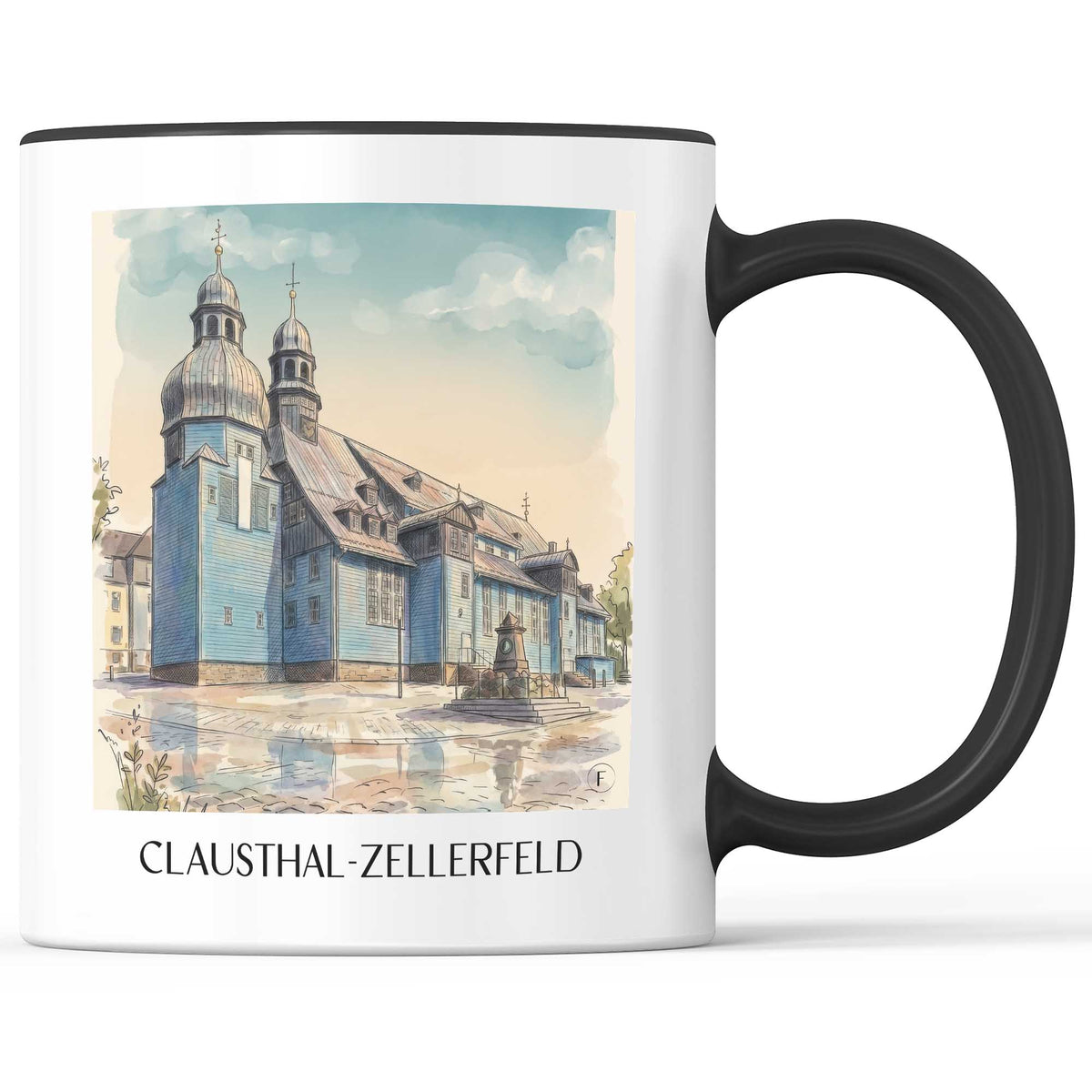 Clausthal-Zellerfeld Kaffeebecher - Oberharz - Deutschland Becher - Kaffeetasse im Aquarell Stil - favplace