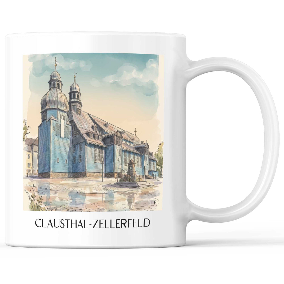 Clausthal-Zellerfeld Kaffeebecher - Oberharz - Deutschland Becher - Kaffeetasse im Aquarell Stil - favplace