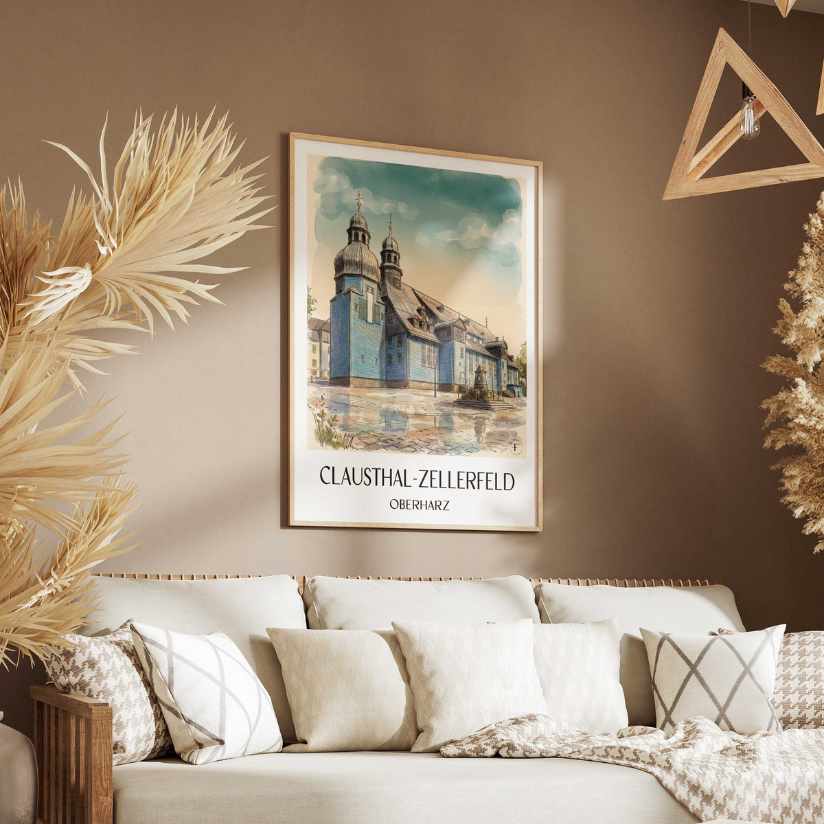 clausthal-zellerfeld-oberharz-deutschland-poster-aquarell