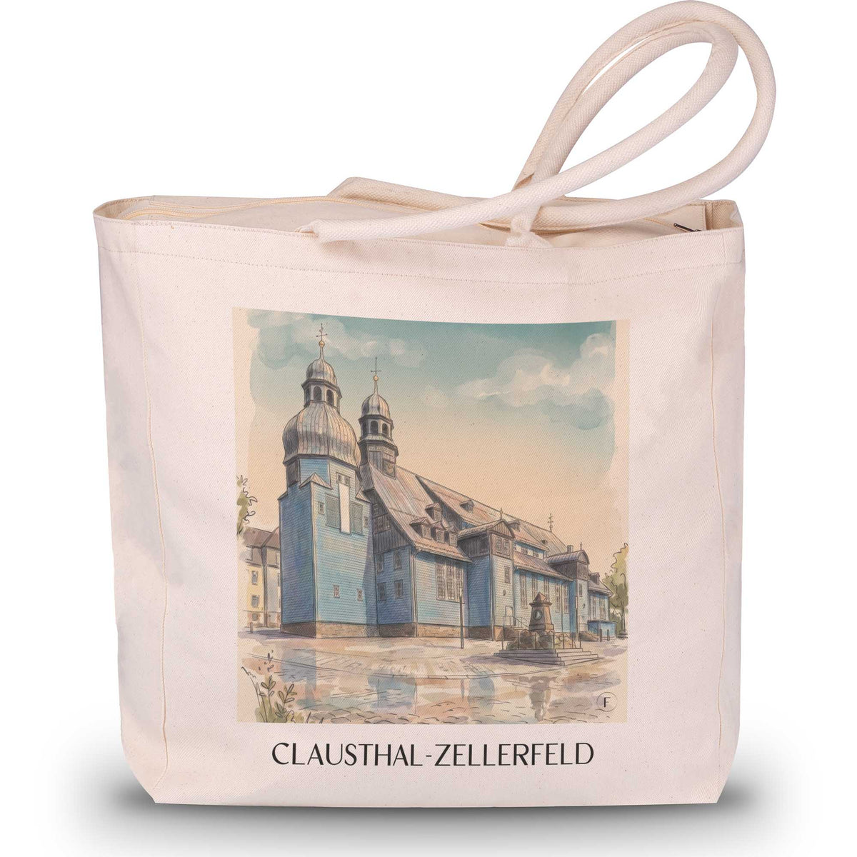 clausthal-zellerfeld-oberharz-deutschland-einkaufstasche-aquarell
