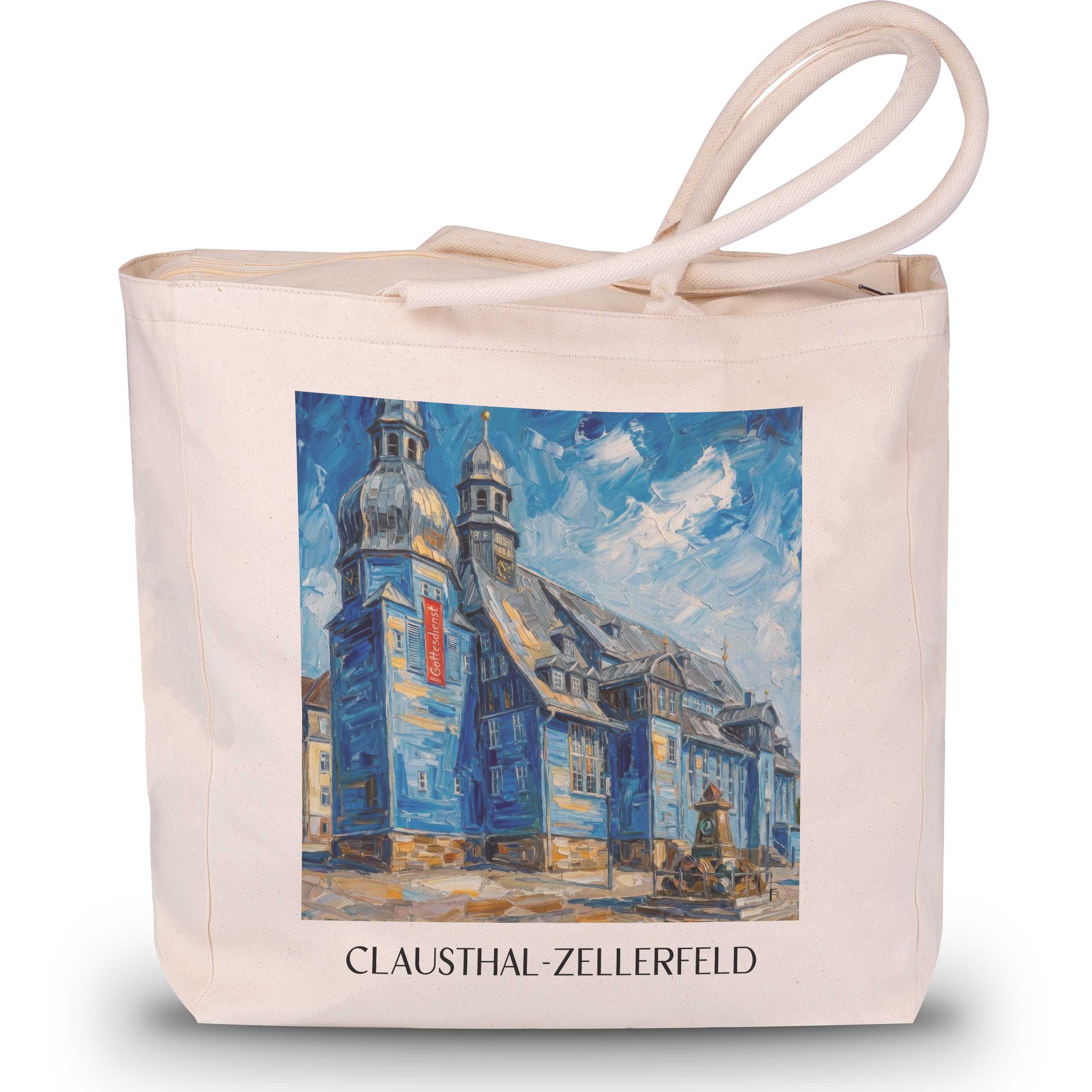 clausthal-zellerfeld-oberharz-deutschland-einkaufstasche-oil-painting-oelgemaelde