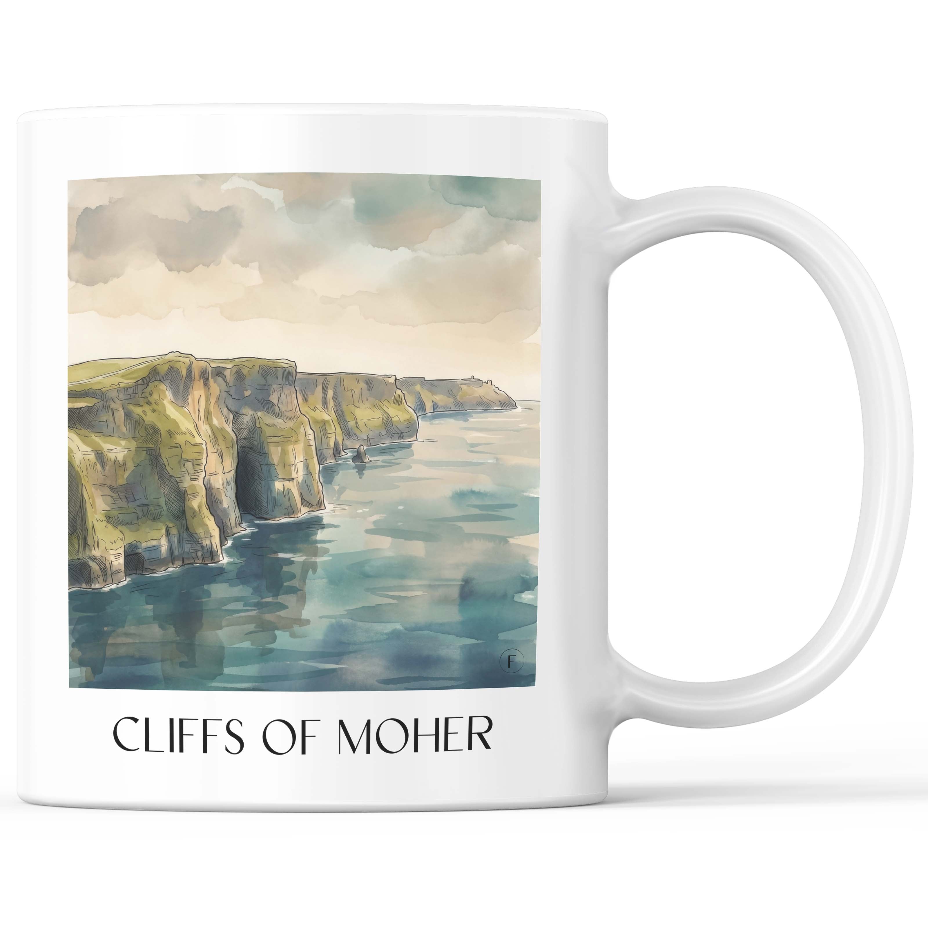 Cliffs of Moher Kaffeebecher - Irland - Irland Becher - Kaffeetasse im Aquarell Stil - favplace