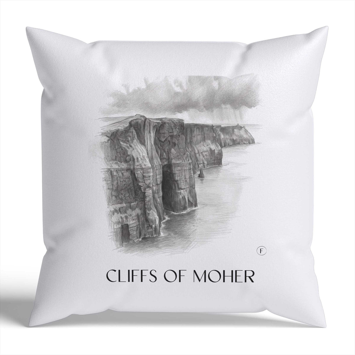 Cliffs of Moher Kissenhülle - Zierkissen Bezug - Irland - Irland Kissen bzw. Kissenbezug im Zeichnung Stil - favplace