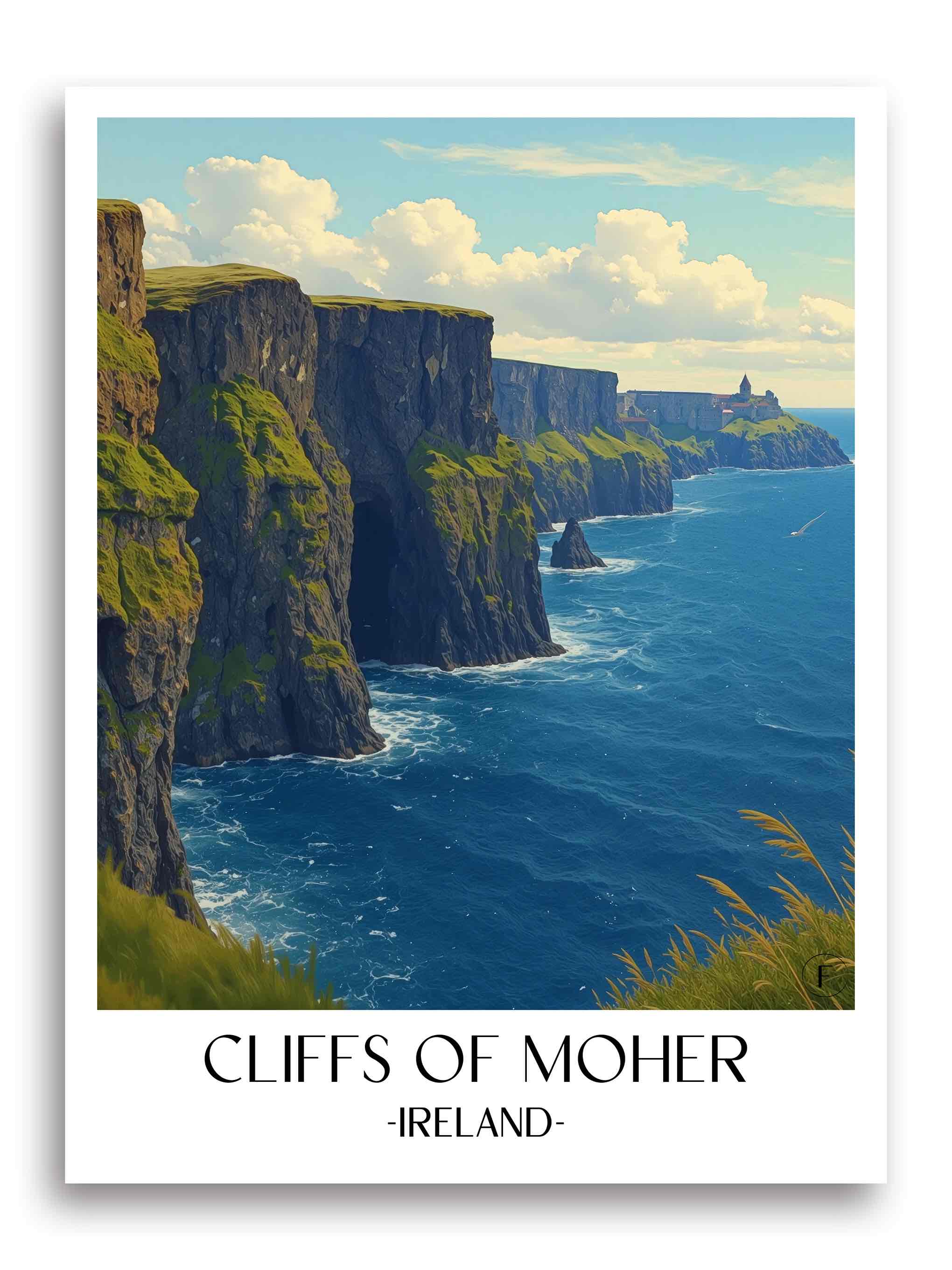 Cliffs of Moher Poster - Irland - Irland Kunstdruck - Aquarell von A4 bis A1 - favplace