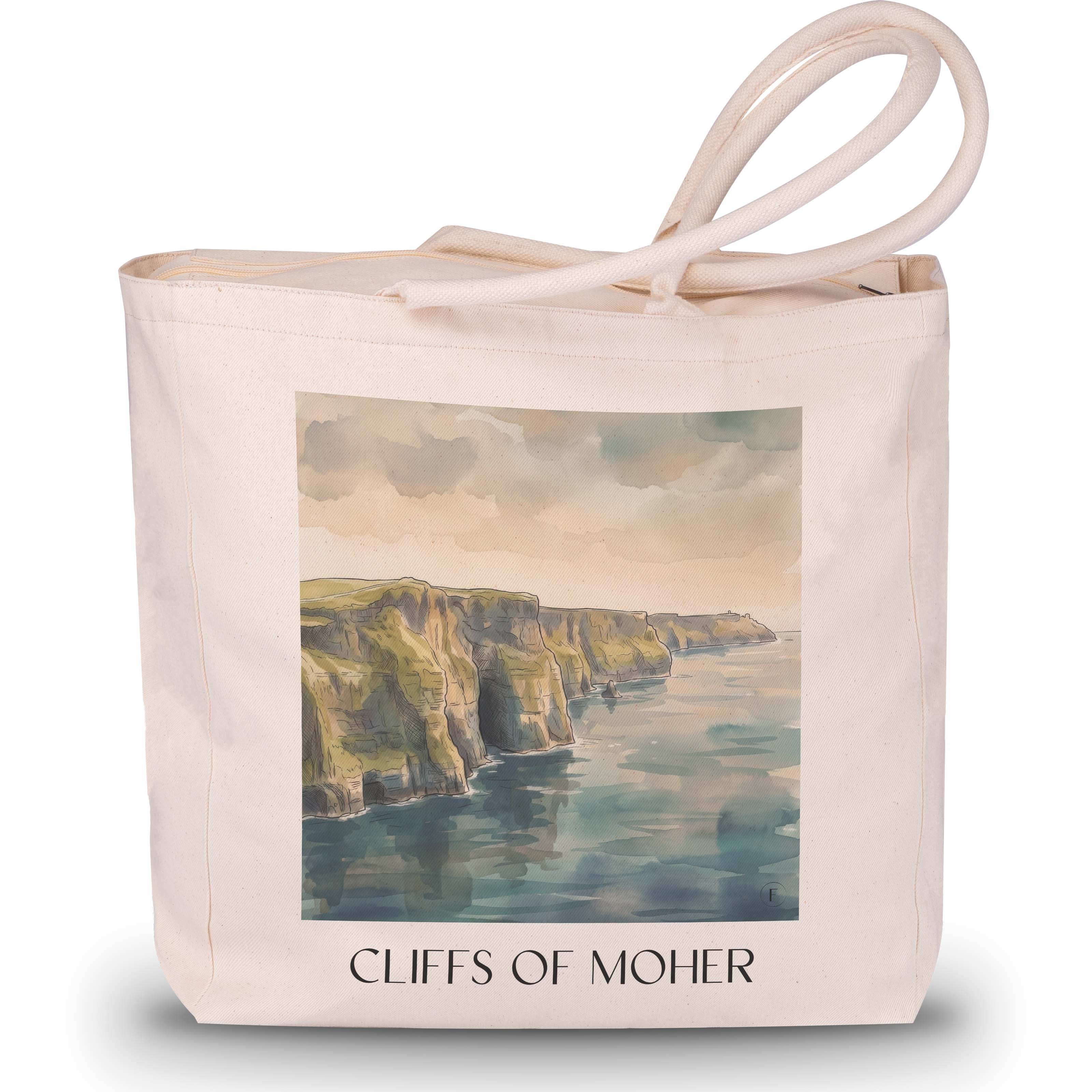 cliffs-of-moher-irland-irland-einkaufstasche-aquarell