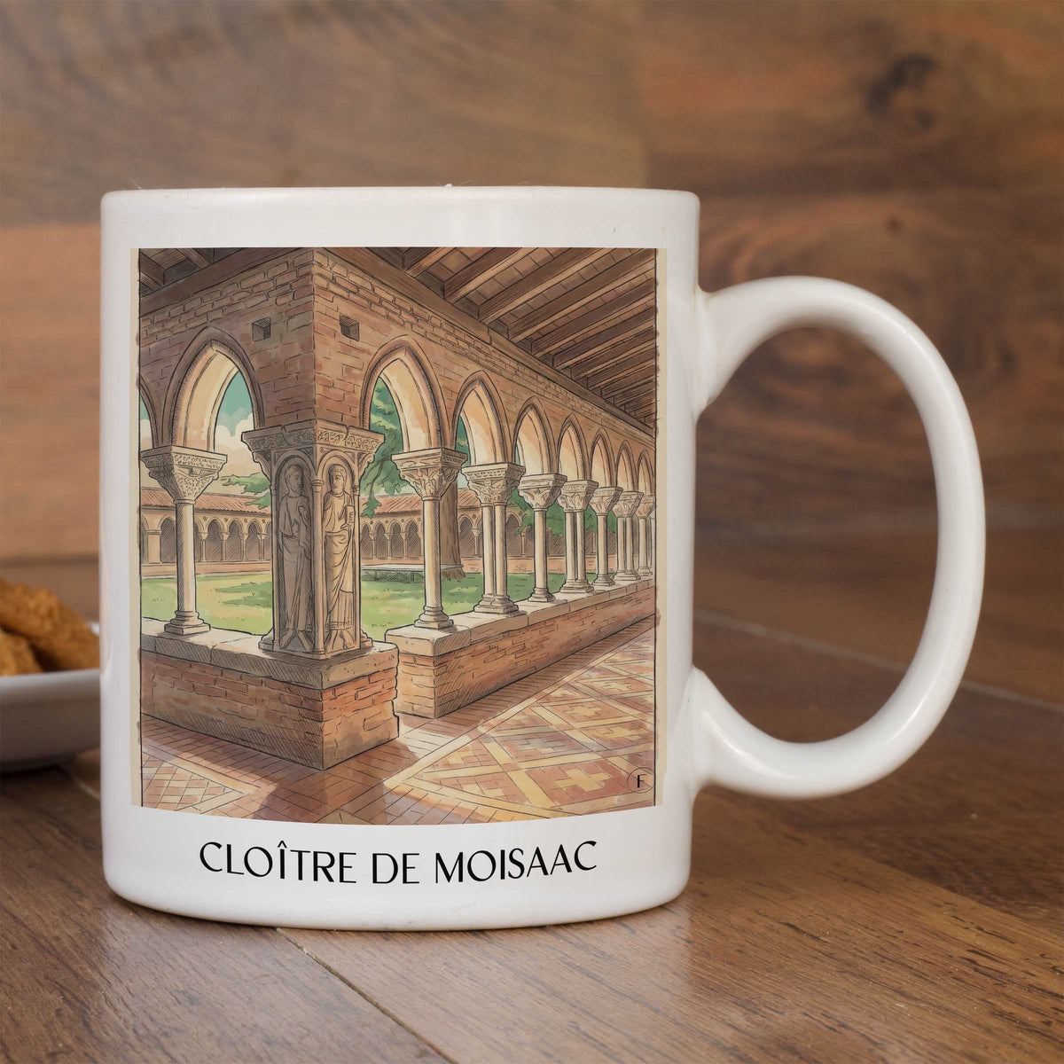 cloître-de-moisaac-okzitanien-frankreich-kaffeebecher-aquarell