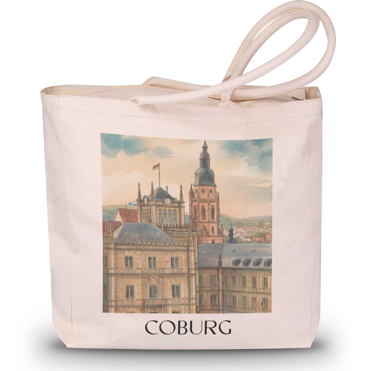 coburg-oberfranken-deutschland-einkaufstasche-aquarell
