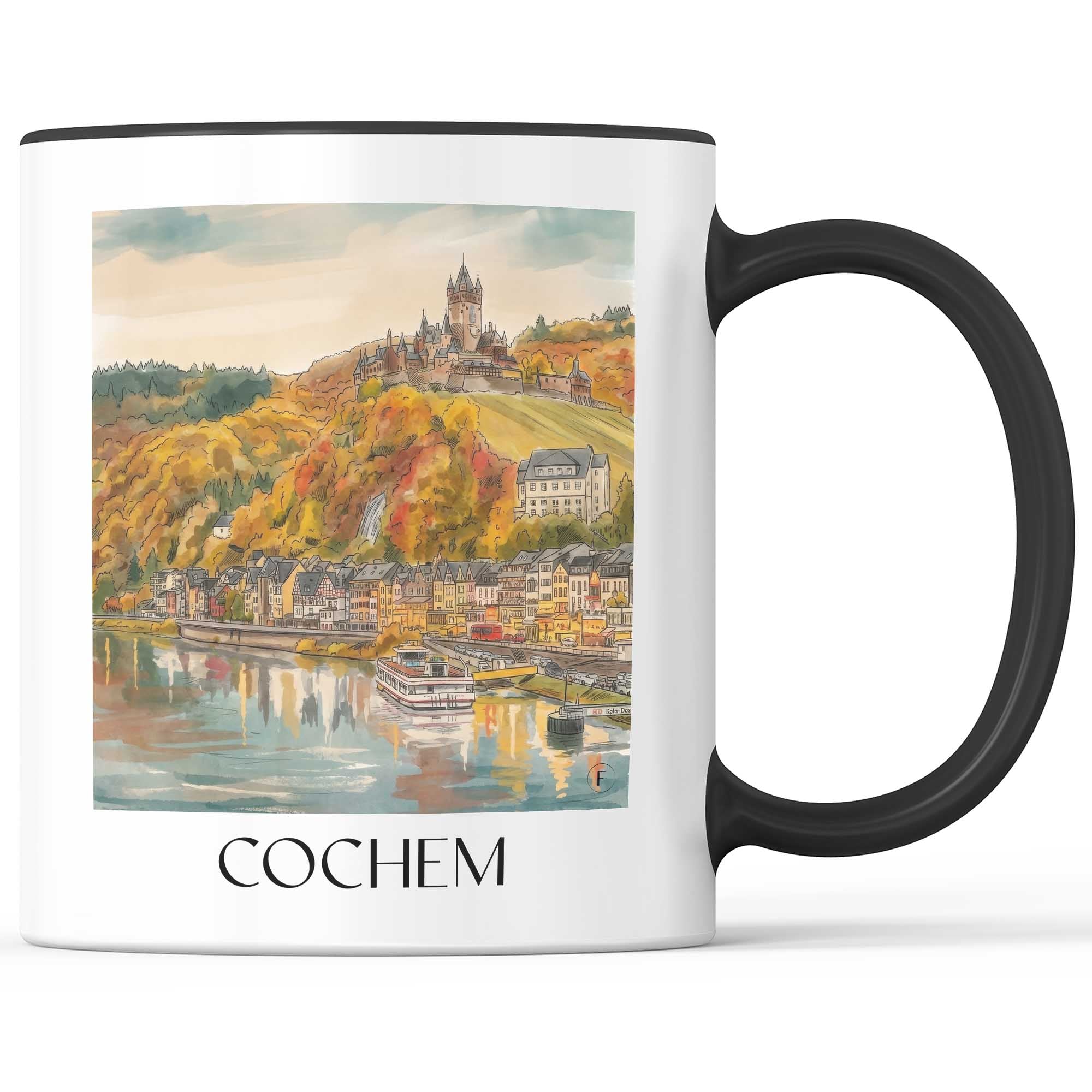 cochem-mosel-deutschland-kaffeebecher-aquarell