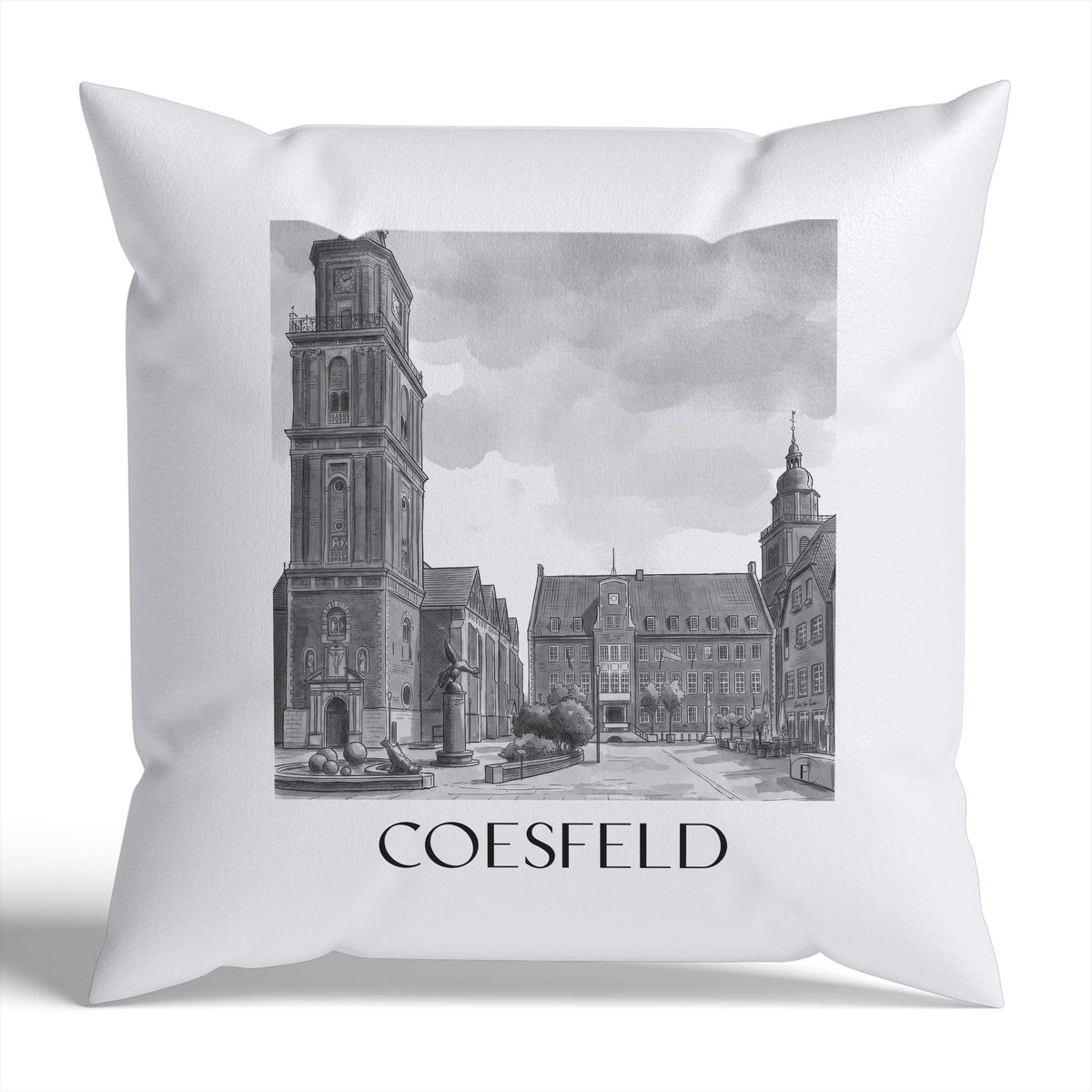 coesfeld-münsterland-deutschland-kissenbezug-aquarell-schwarz-weiss