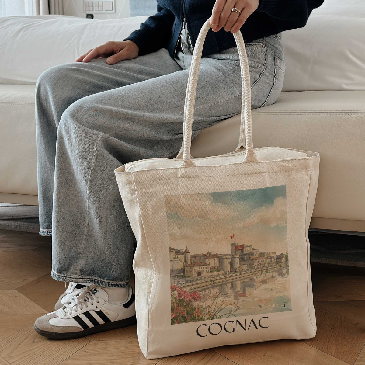 cognac-charente-frankreich-einkaufstasche-aquarell