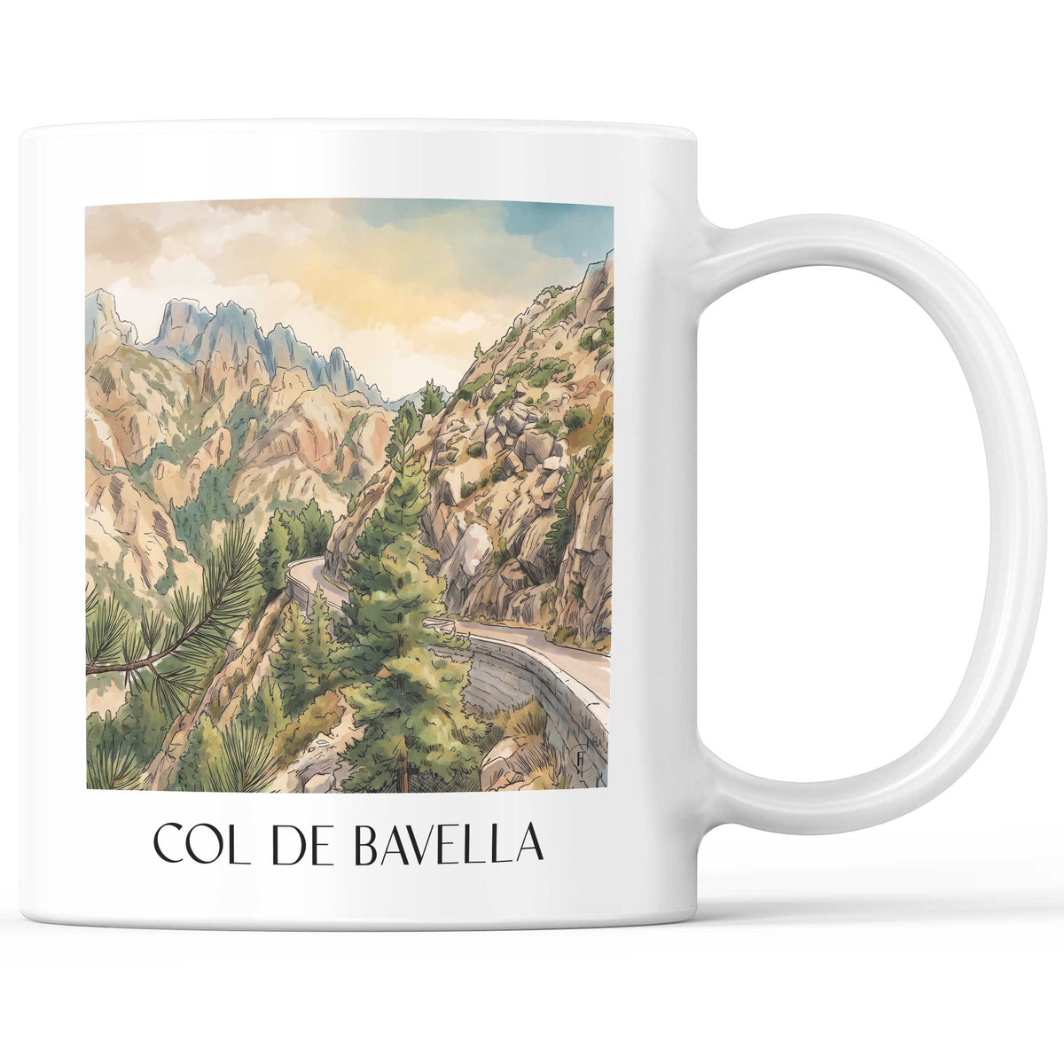 col-de-bavella-korsika-frankreich-kaffeebecher-aquarell