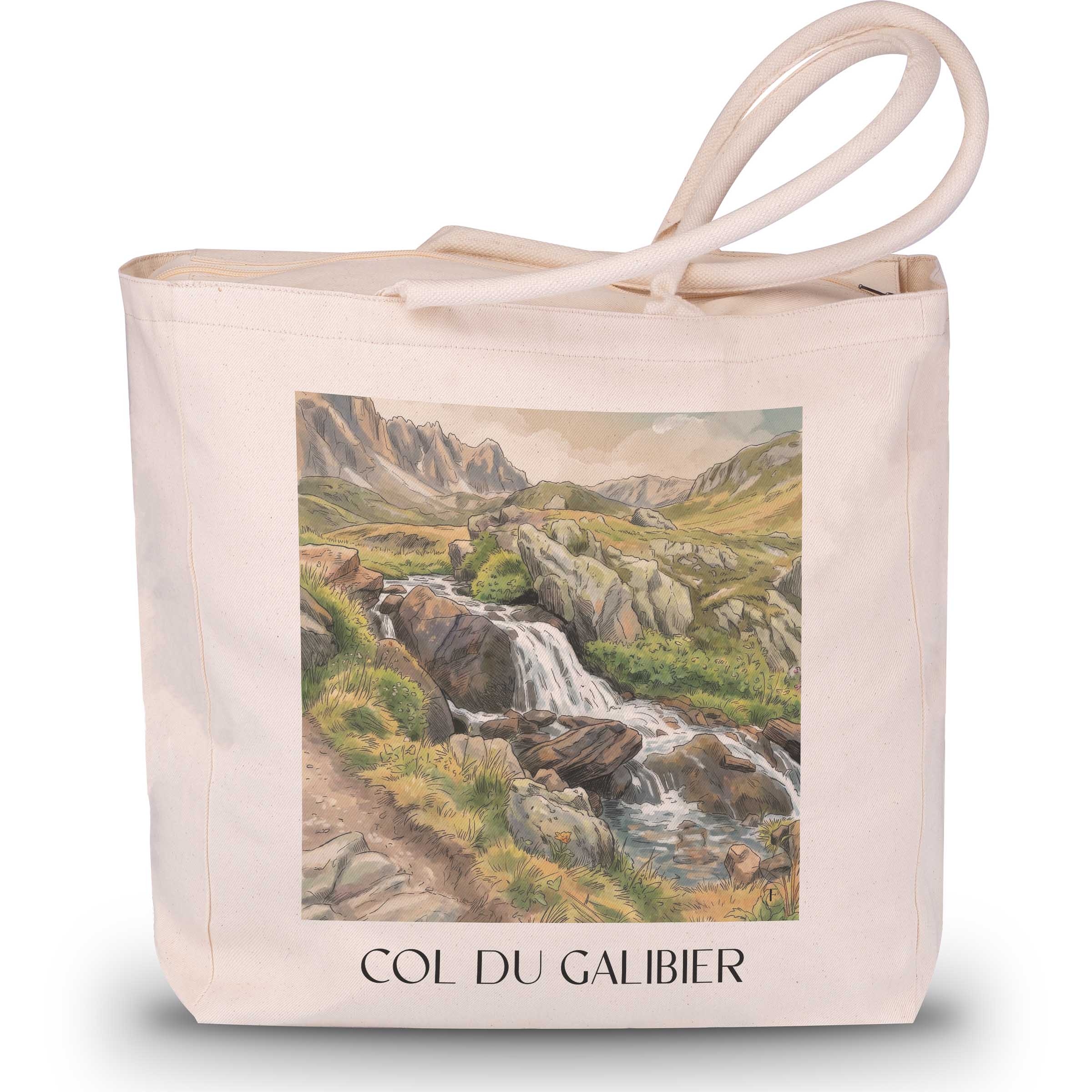 col-du-galibier-alpes-du-sud-frankreich-einkaufstasche-aquarell