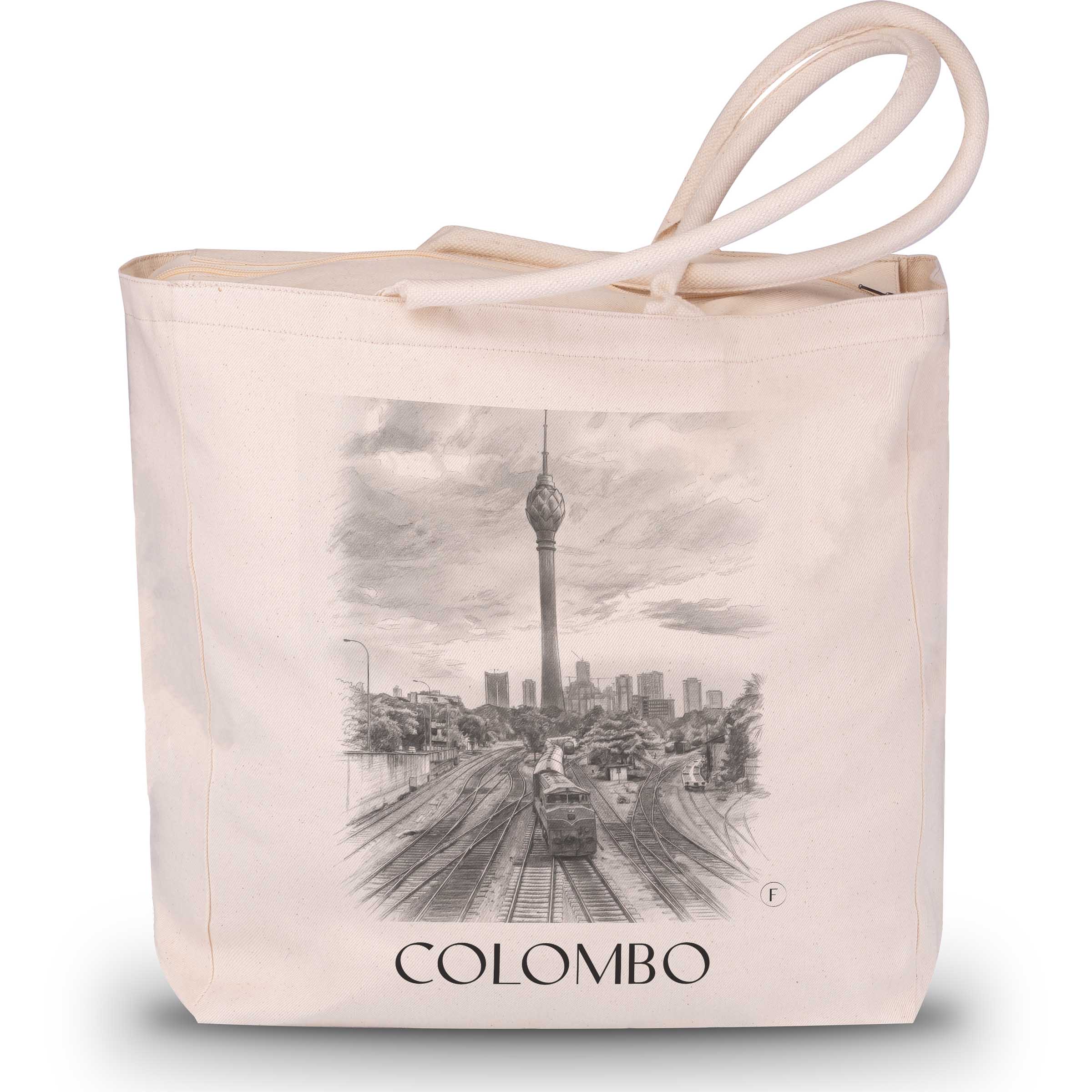 Colombo - Sri Lanka Tote Bag - Einkaufstasche im Zeichnung Stil
