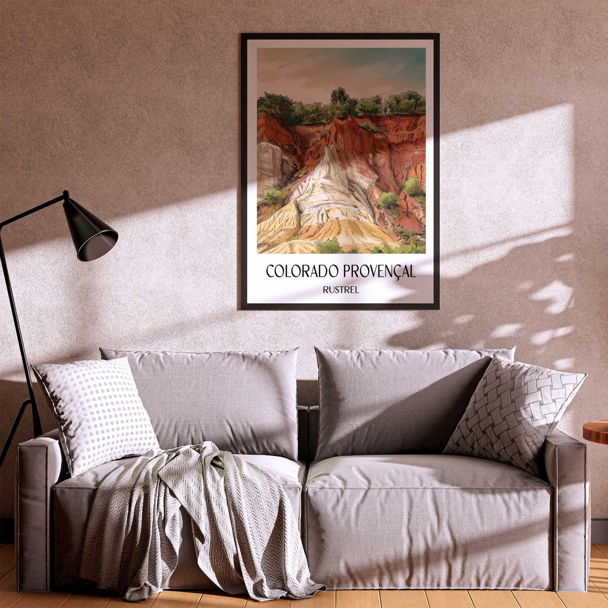 colorado-provençal-rustrel-frankreich-poster-aquarell