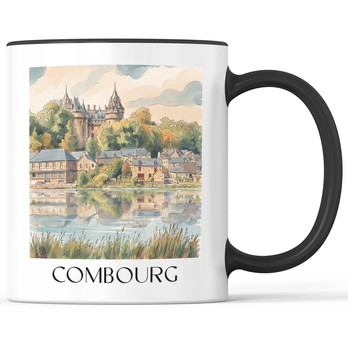 combourg-ille-et-vilaine-frankreich-kaffeebecher-aquarell