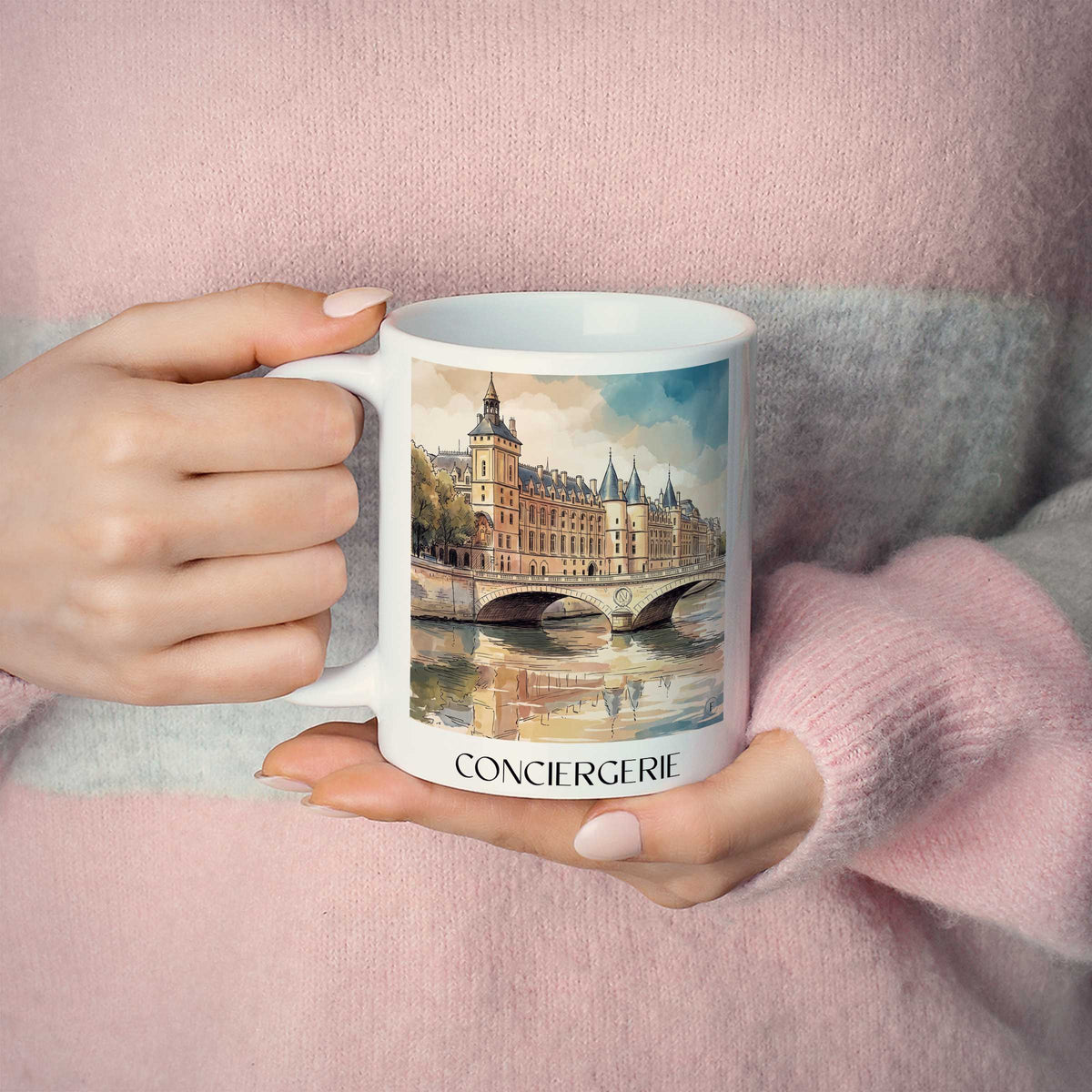conciergerie-paris-frankreich-kaffeebecher-aquarell