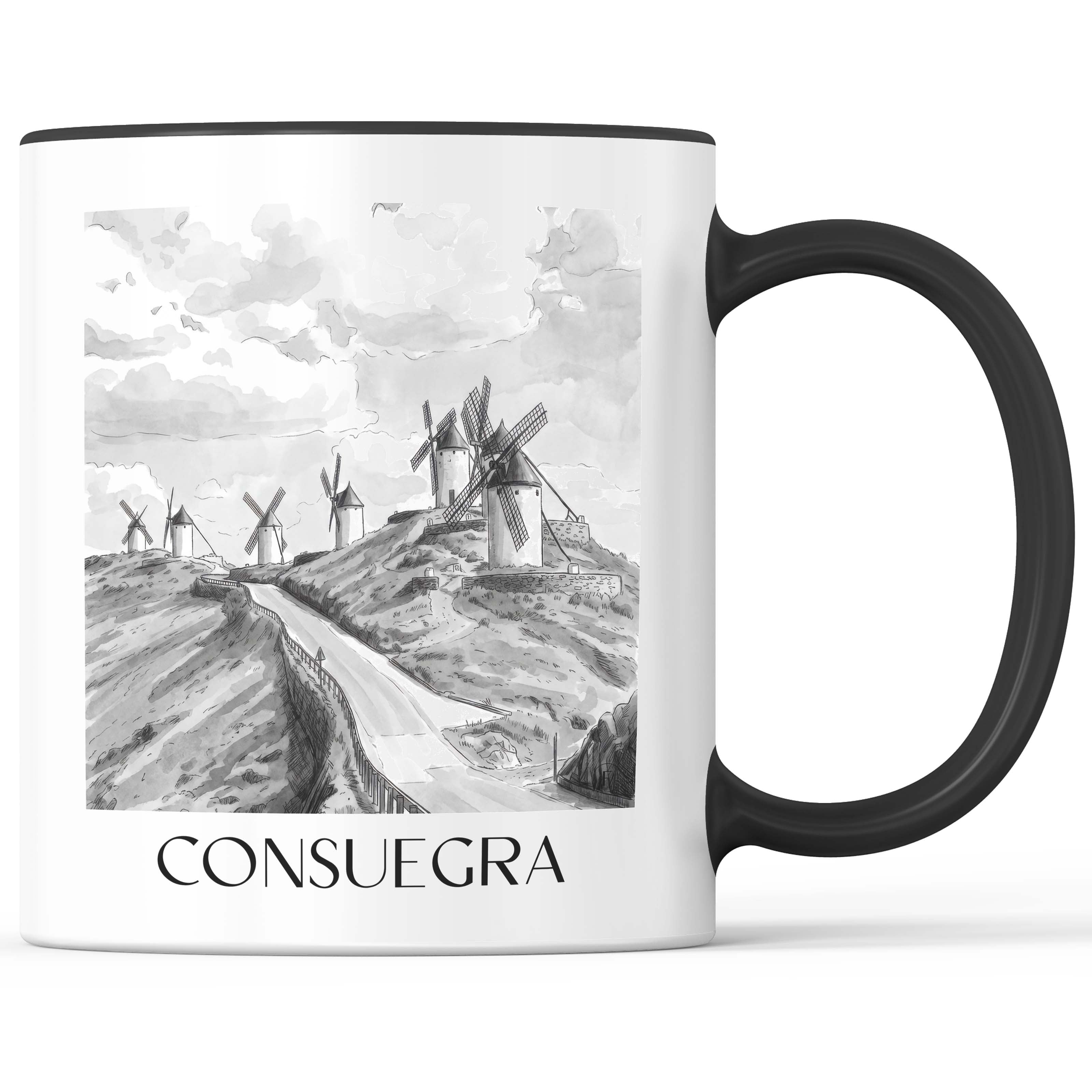 consuegra-spanien-spanien-und-spanien-kaffeebecher-aquarell-schwarz-weiss