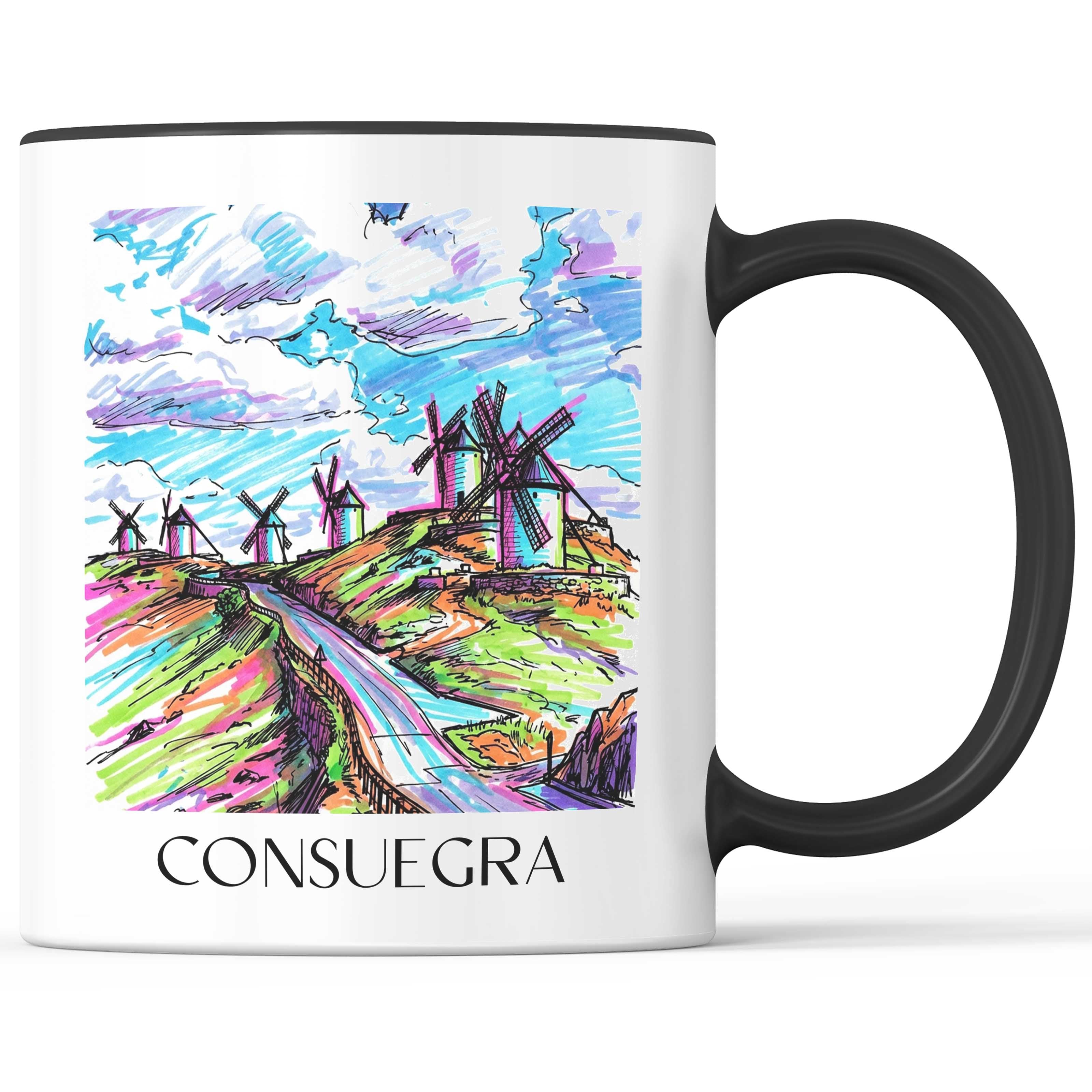 Consuegra Kaffeebecher - Spanien - Spanien und Spanien Becher - Kaffeetasse im Tag Graffiti Stil - favplace
