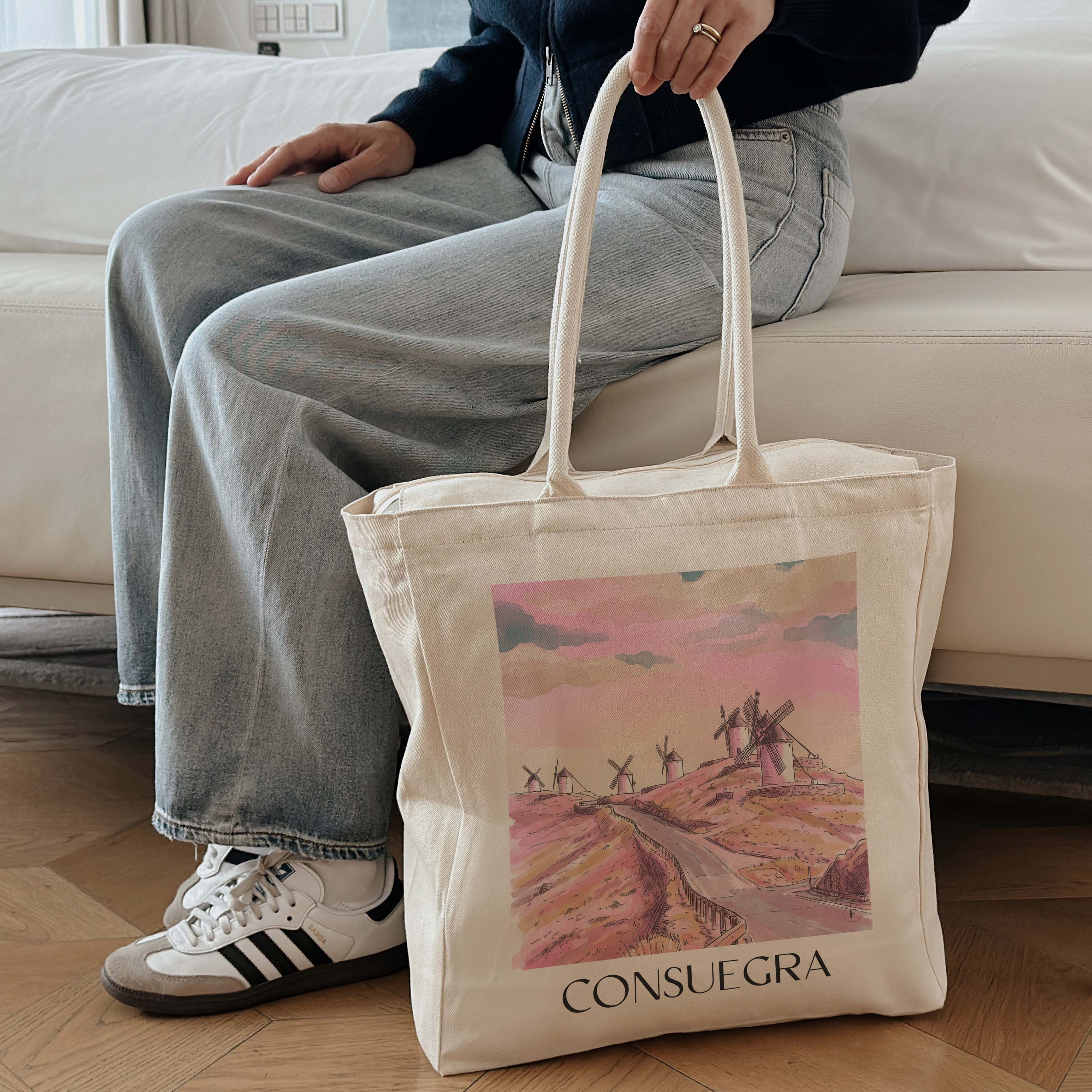 consuegra-spanien-spanien-einkaufstasche-aquarell-pink-rosa