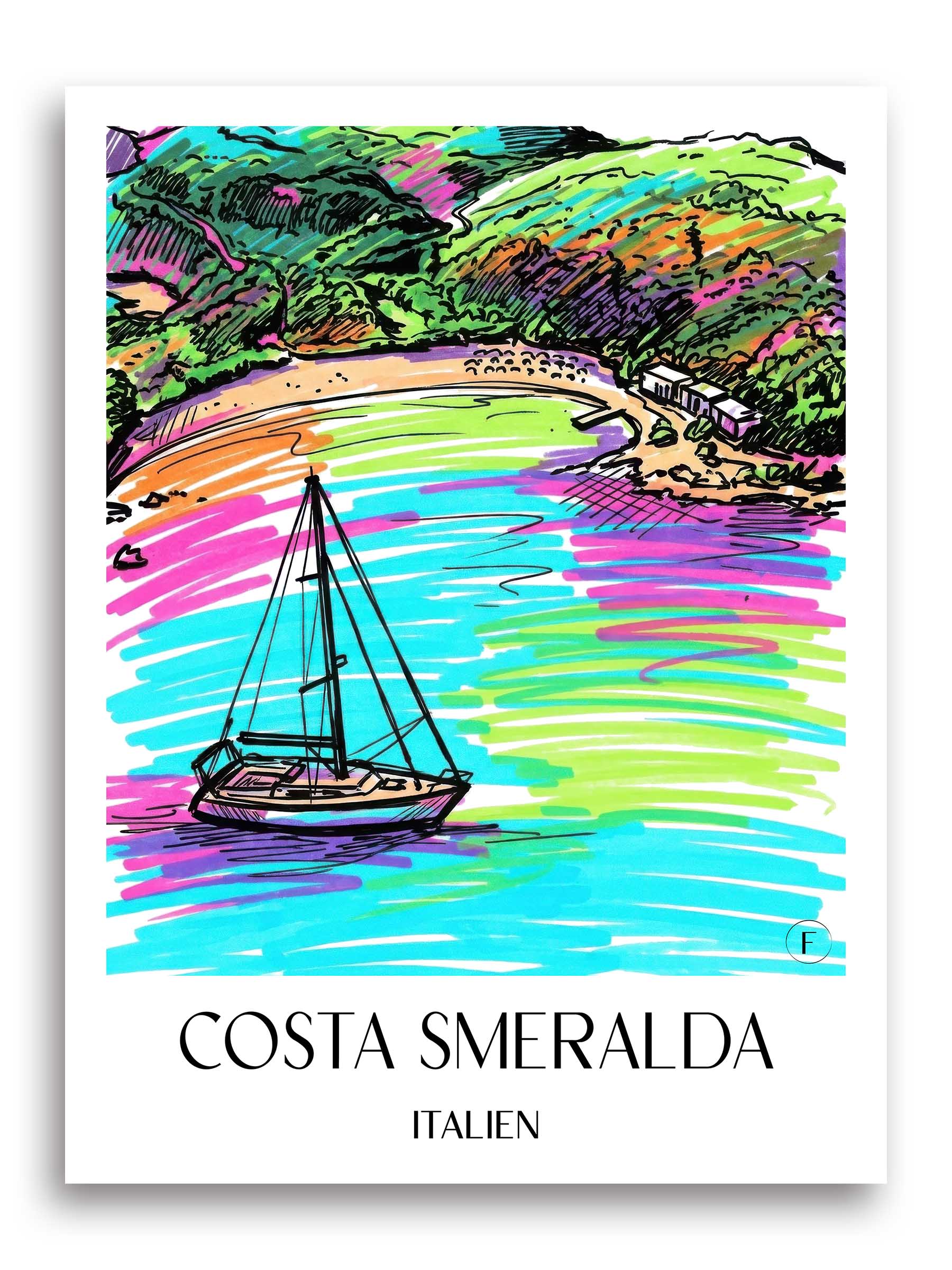 costa-smeralda-italien-poster-graffiti