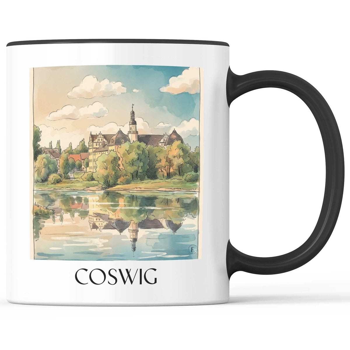 coswig-elbe-deutschland-kaffeebecher-aquarell