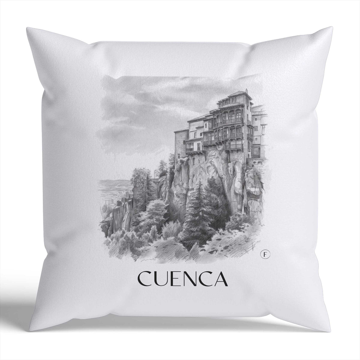 cuenca-spanien-spanien-kissenbezug-bleistift-zeichnung-drawing
