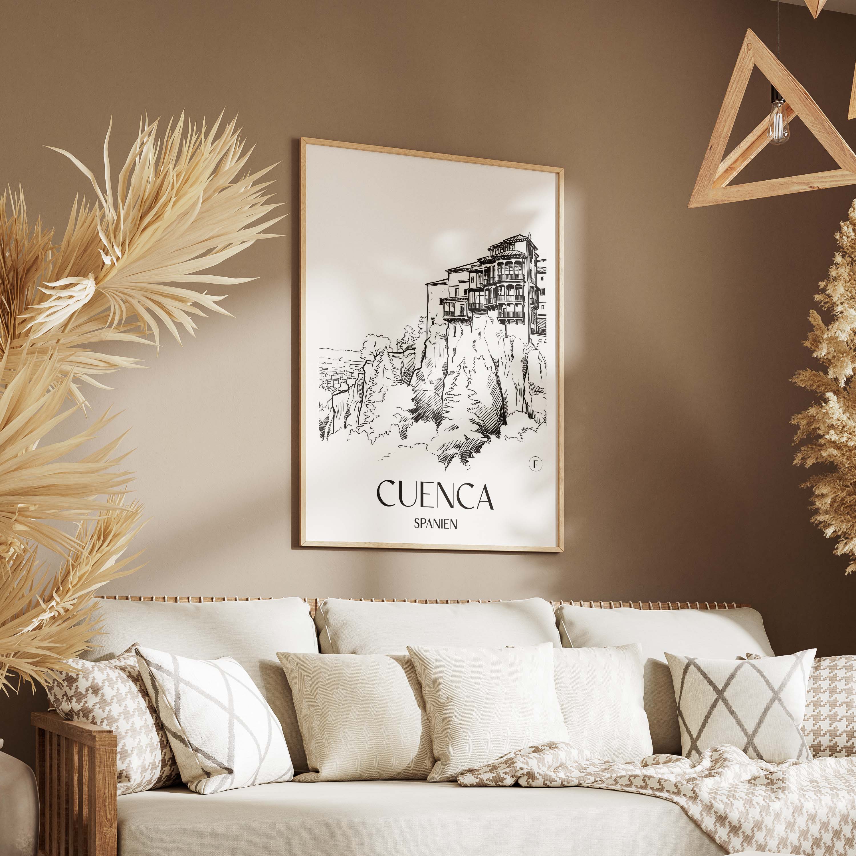 cuenca-spanien-spanien-poster-skizze