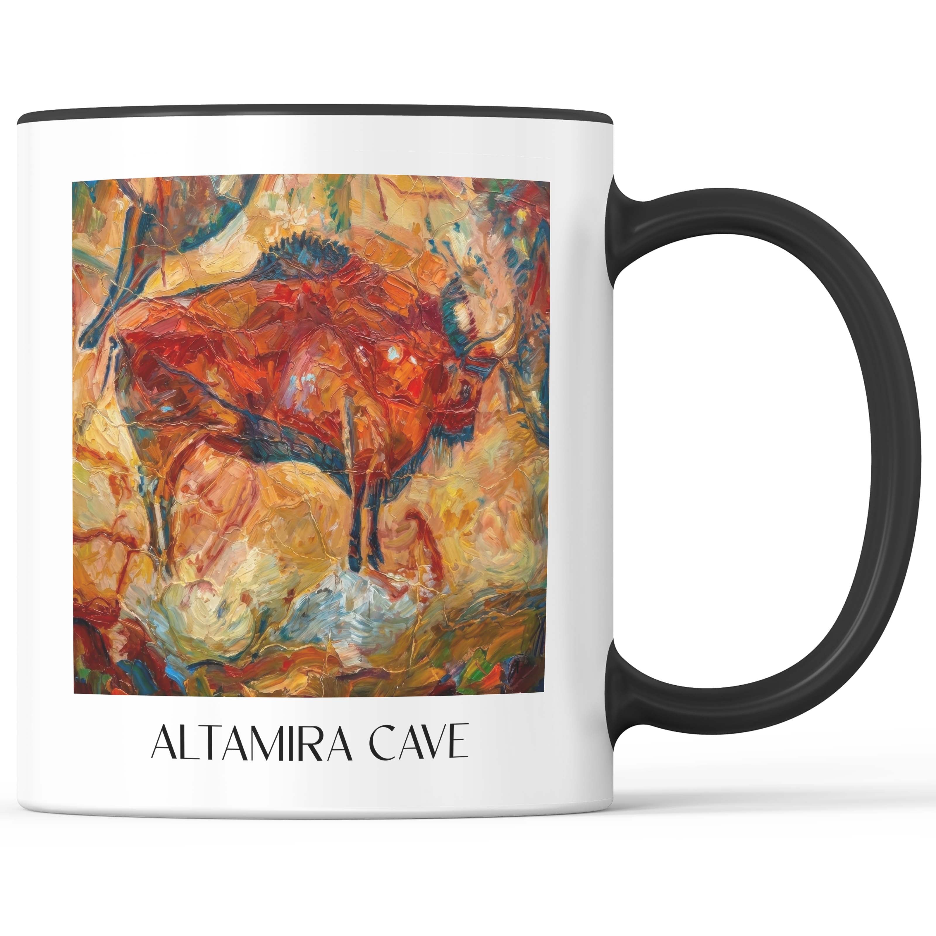 Cueva de Altamira Kaffeebecher - Spanien - Spanien Becher - Kaffeetasse im Ölgemälde Stil - favplace