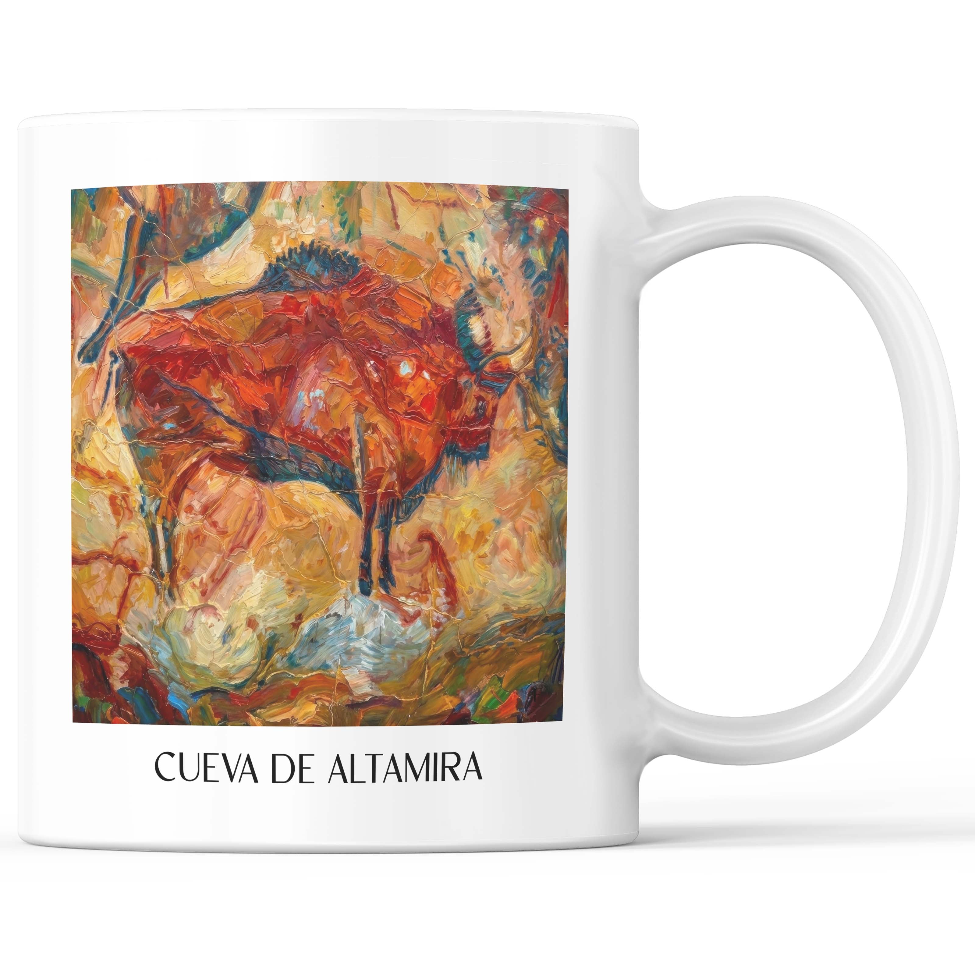 Cueva de Altamira Kaffeebecher - Spanien - Spanien Becher - Kaffeetasse im Ölgemälde Stil - favplace