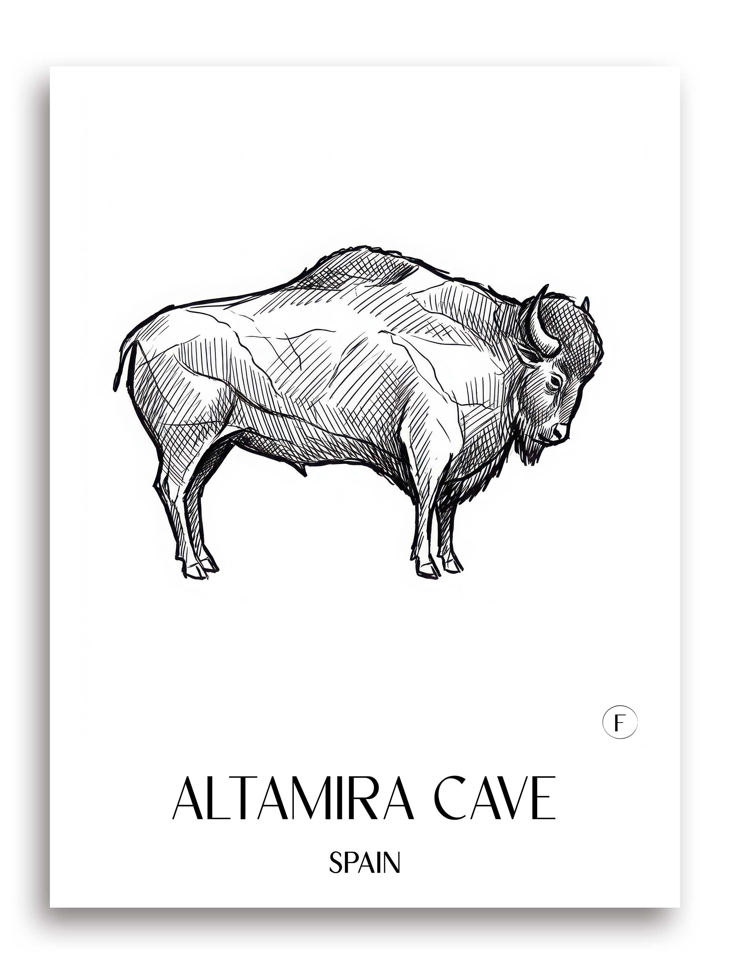 Cueva de Altamira Poster - Spanien - Spanien Kunstdruck - Skizze von A4 bis A1 - favplace
