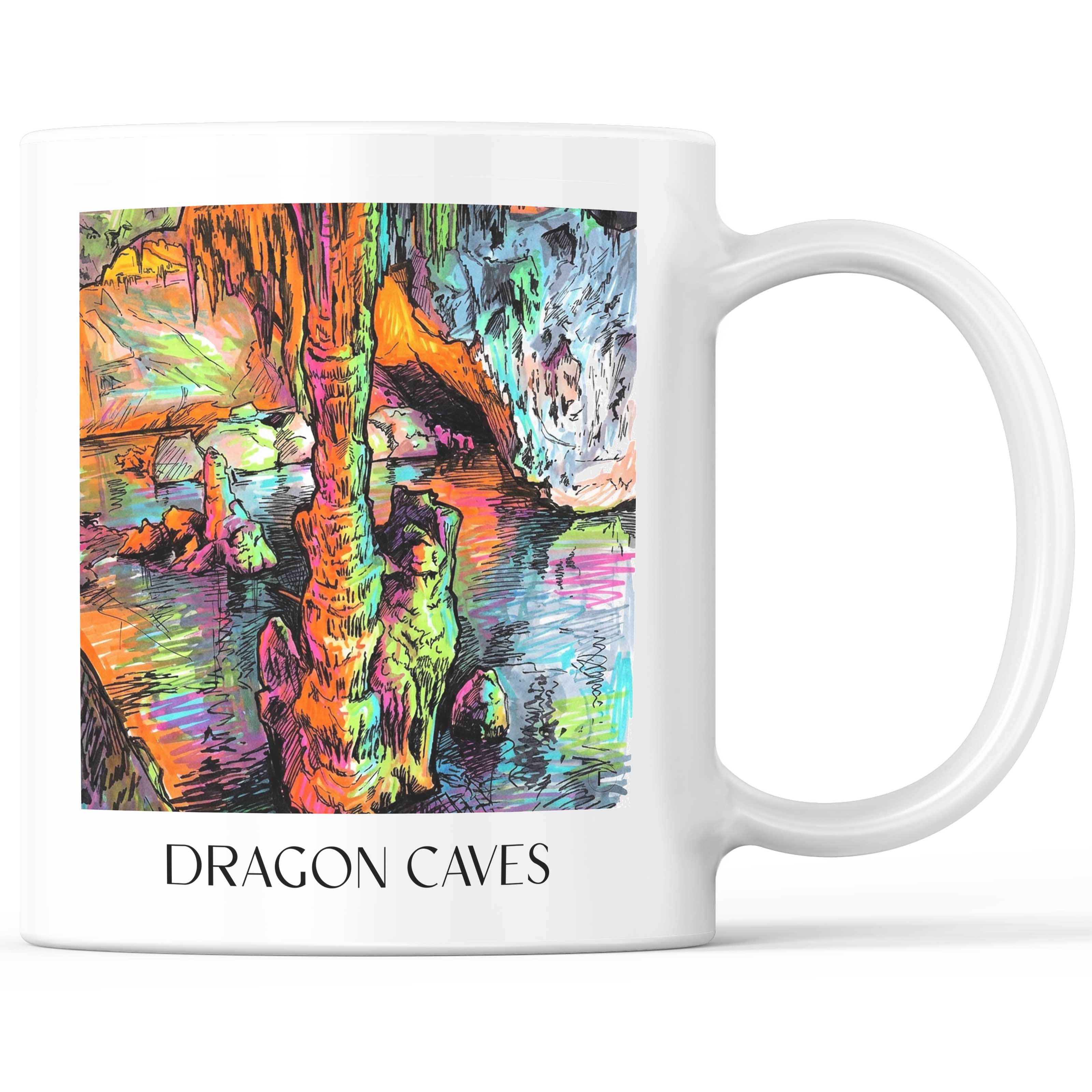 Cuevas del Drach Kaffeebecher - Mallorca - Spanien Becher - Kaffeetasse im Tag Graffiti Stil - favplace