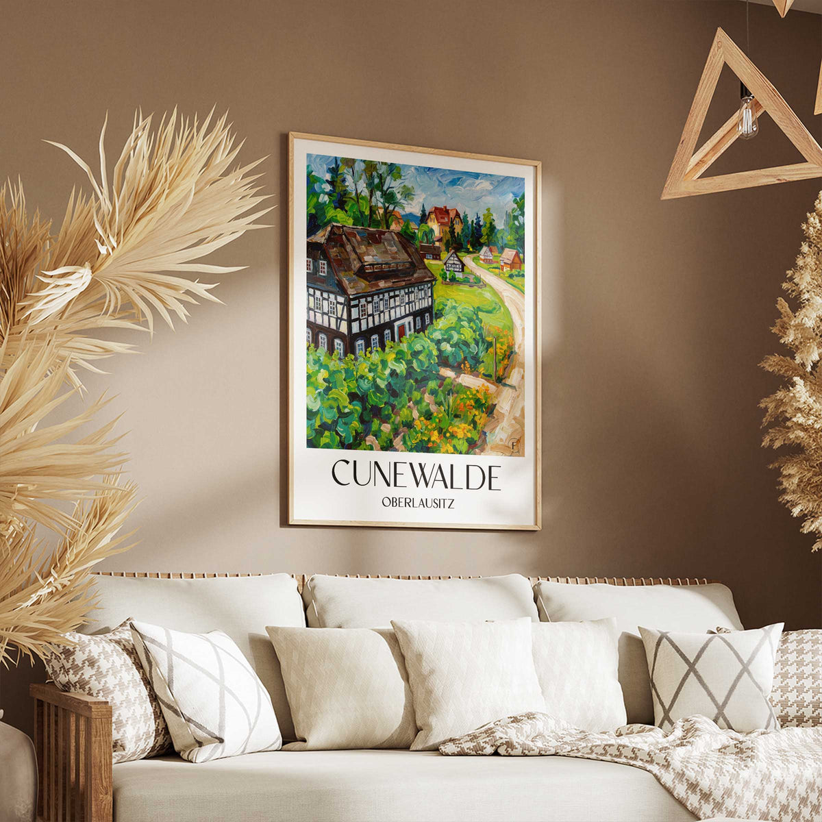 cunewalde-oberlausitz-deutschland-poster-oil-painting-oelgemaelde