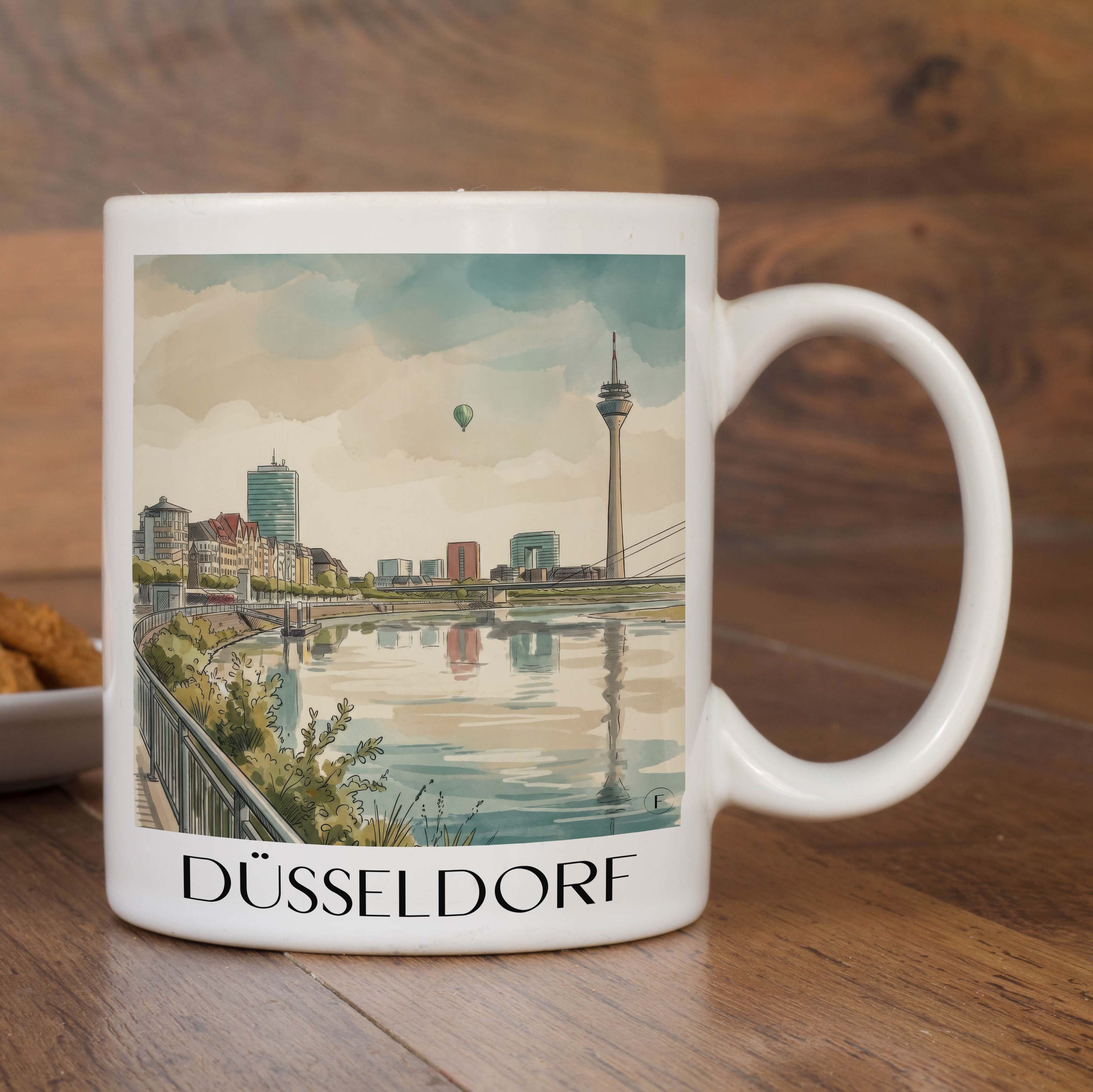 düsseldorf-deutschland-kaffeebecher-aquarell