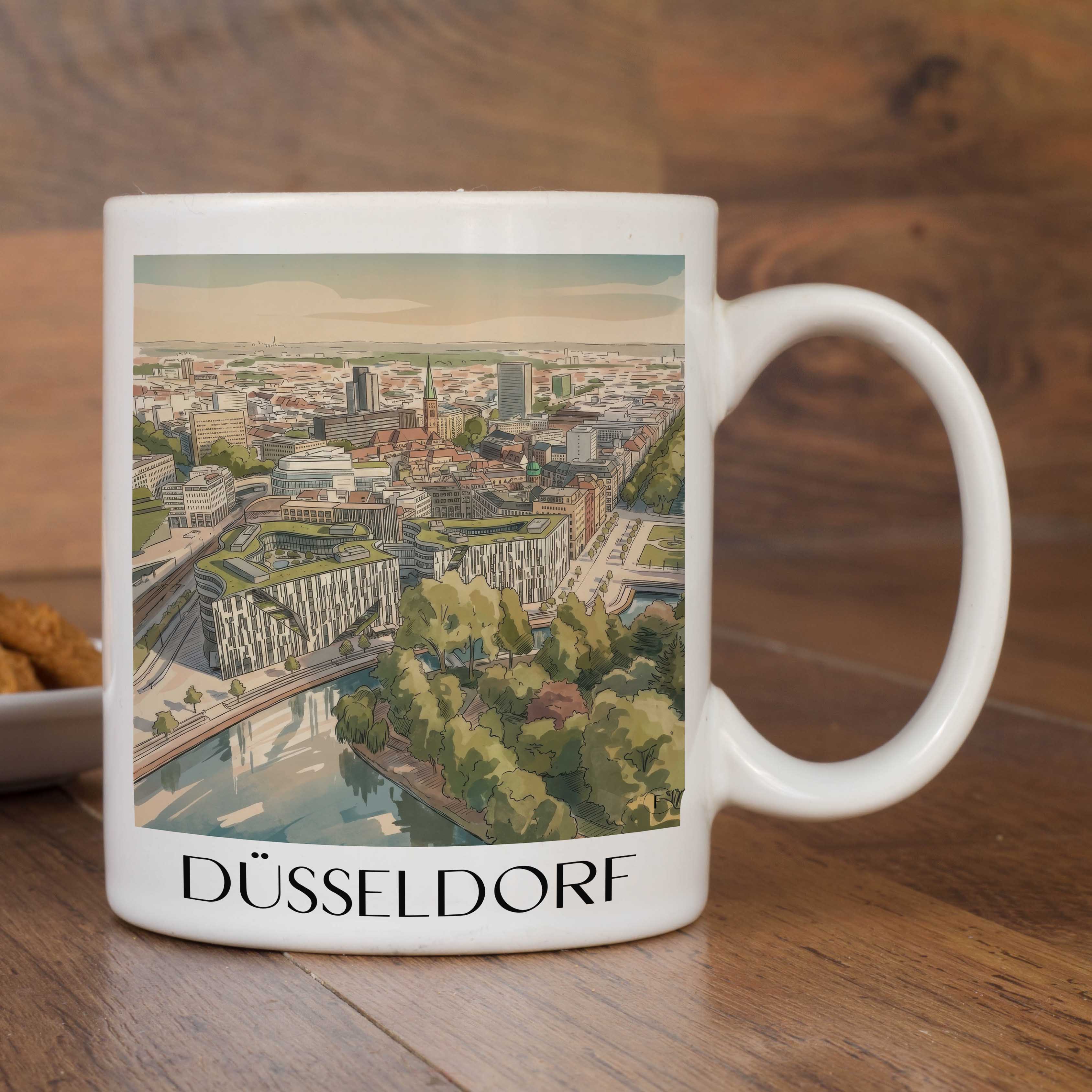 düsseldorf-deutschland-kaffeebecher-aquarell