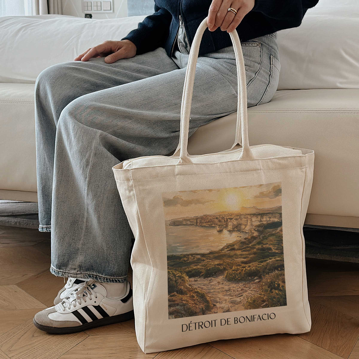 détroit-de-bonifacio-korsika-frankreich-einkaufstasche-aquarell