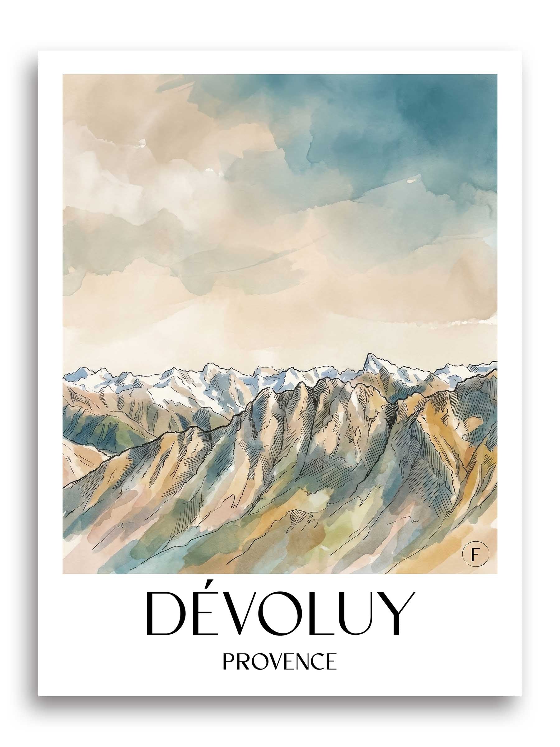 dévoluy-provence-frankreich-poster-aquarell