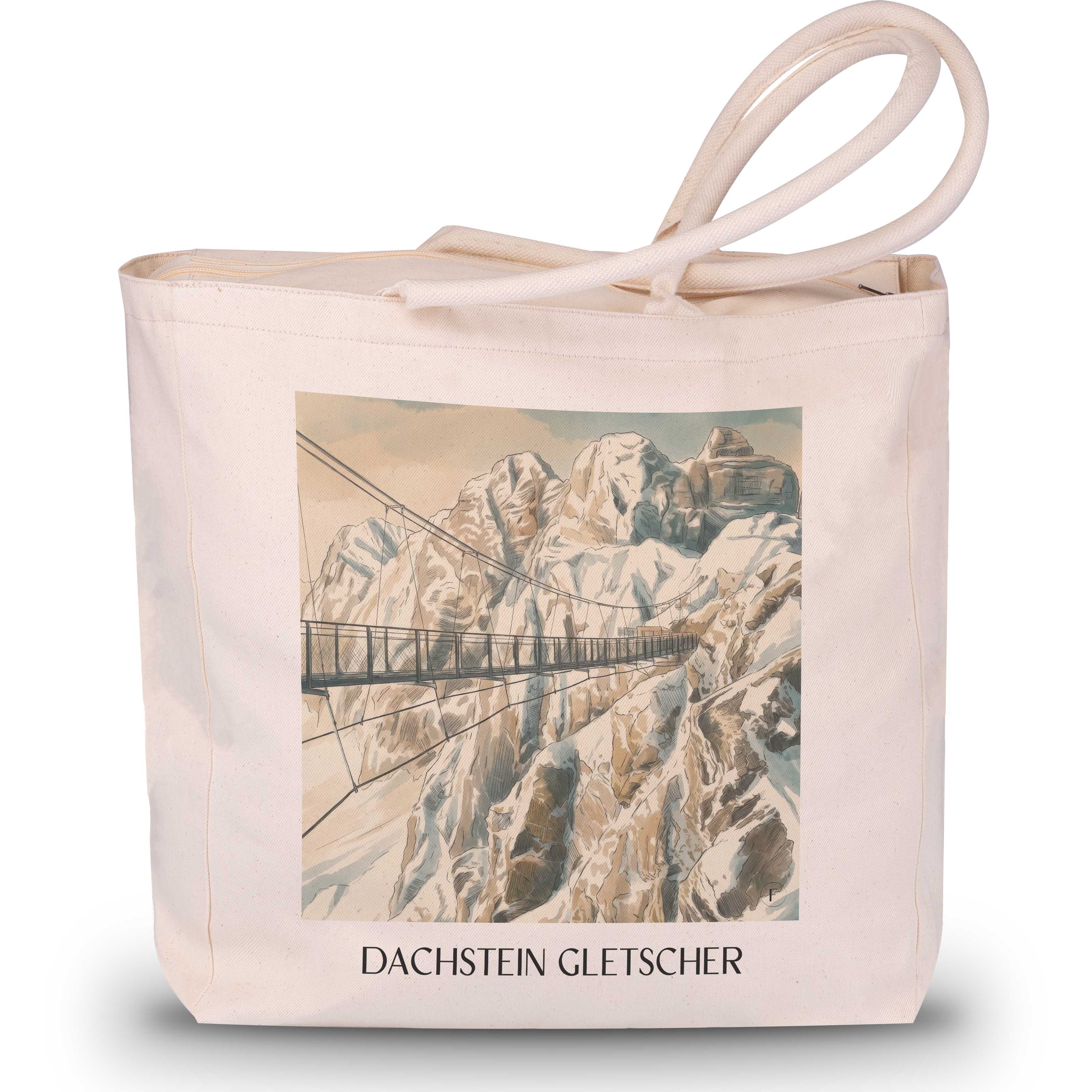 dachstein-gletscher-österreich-österreich-einkaufstasche-aquarell