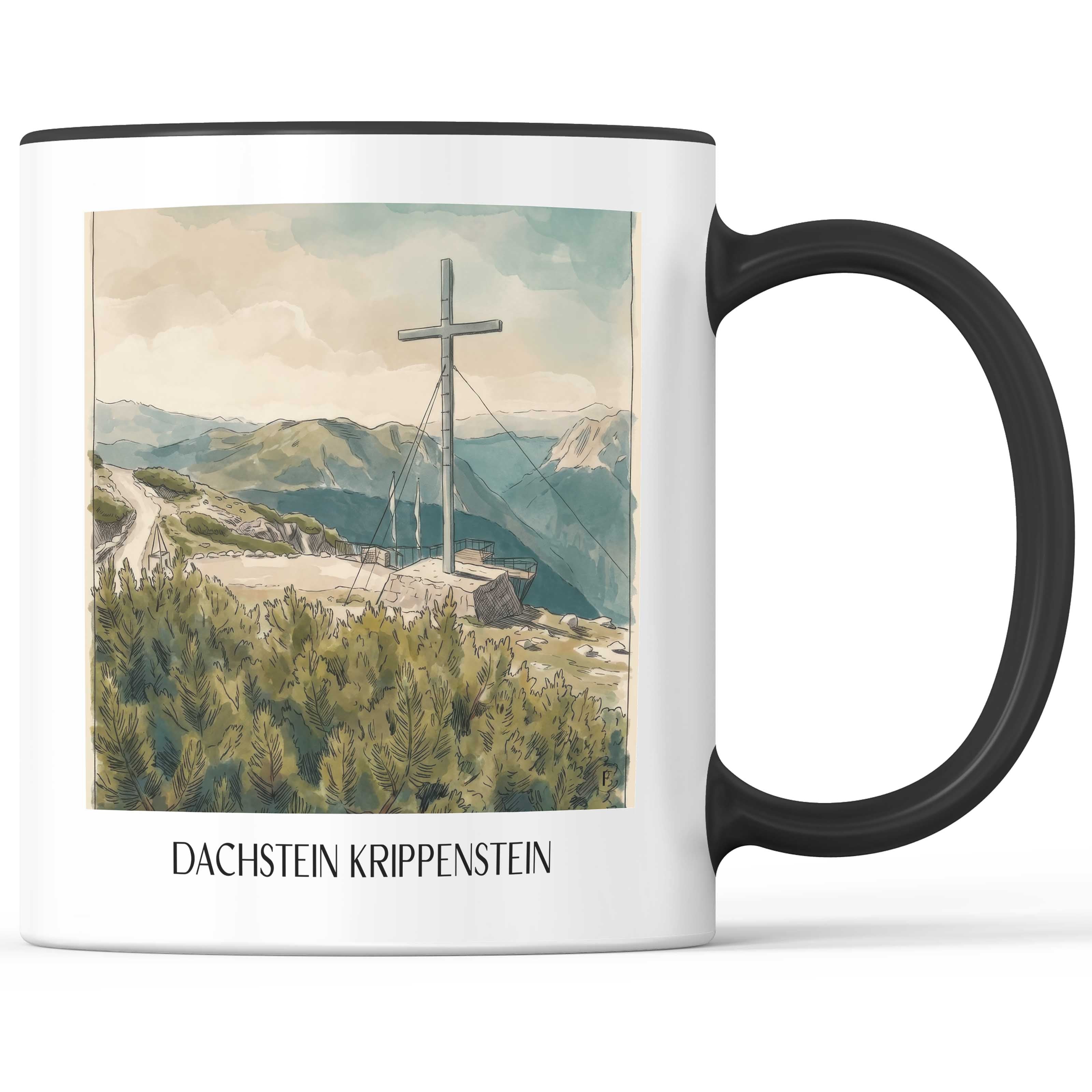 dachstein-krippenstein-österreich-österreich-kaffeebecher-aquarell