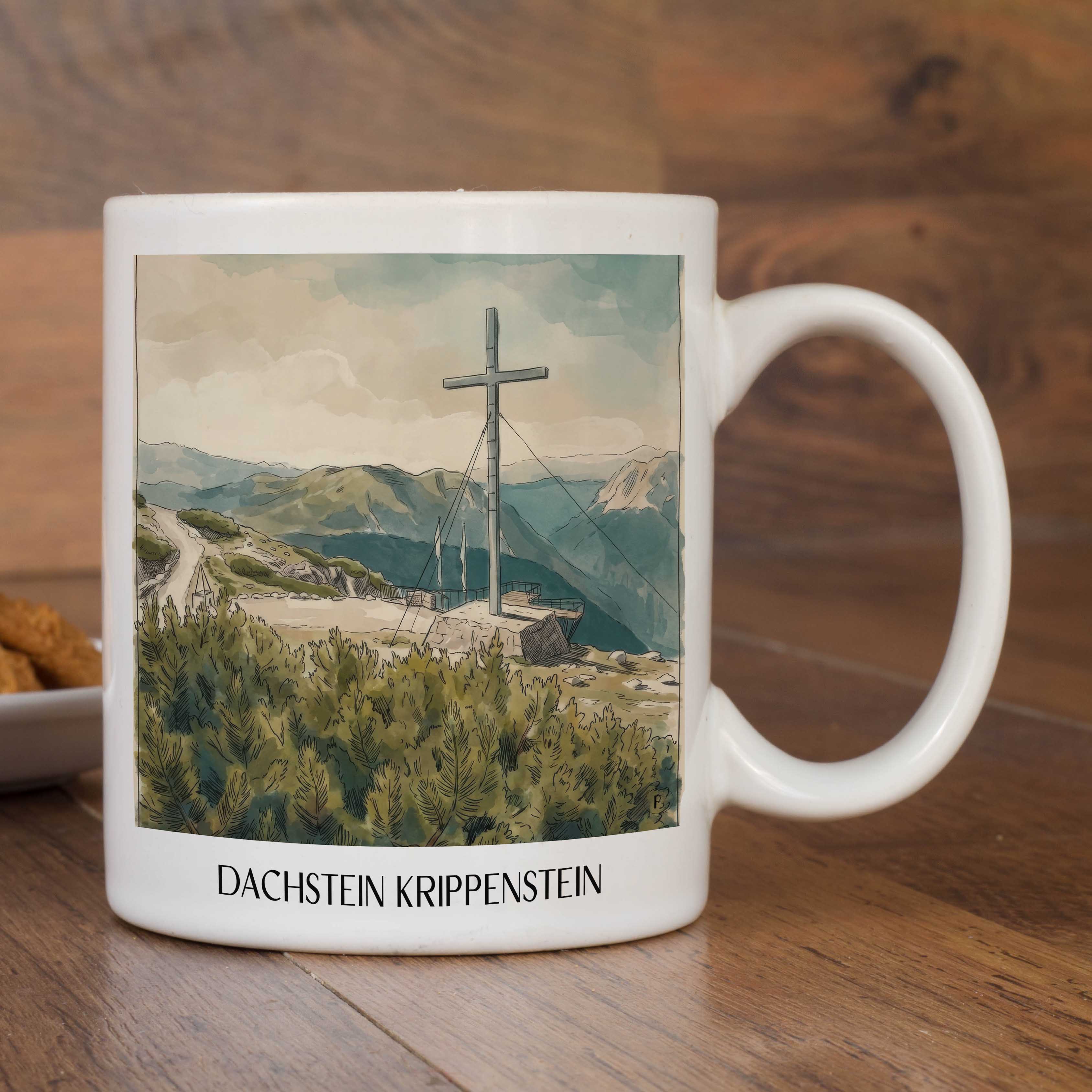 dachstein-krippenstein-österreich-österreich-kaffeebecher-aquarell