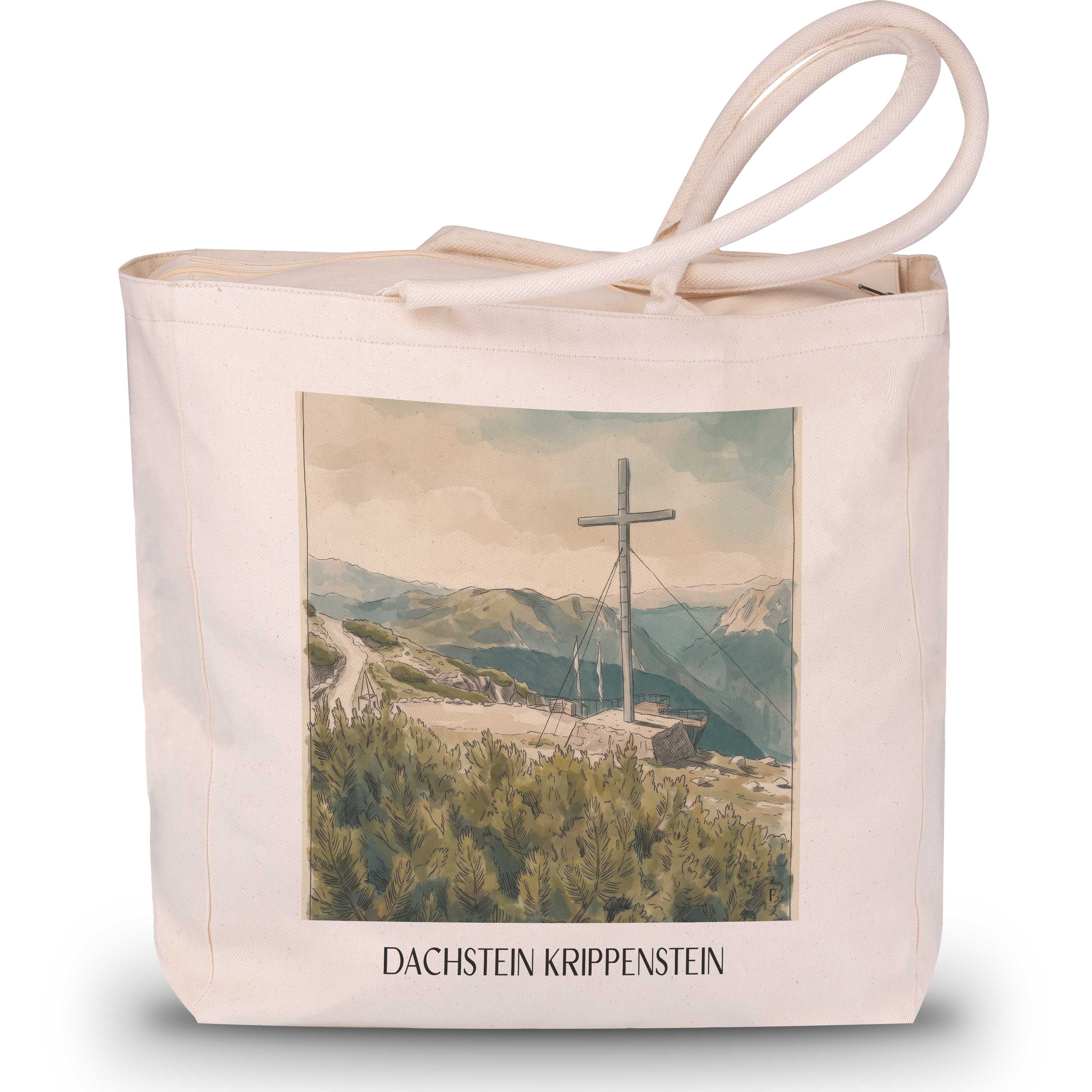 Dachstein Krippenstein Shopping Tasche - Österreich - Österreich Tote Bag - Einkaufstasche im Aquarell Stil - favplace