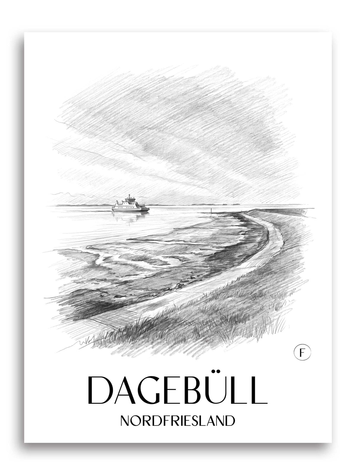 dagebüll-nordfriesland-deutschland-poster-bleistift-zeichnung-drawing
